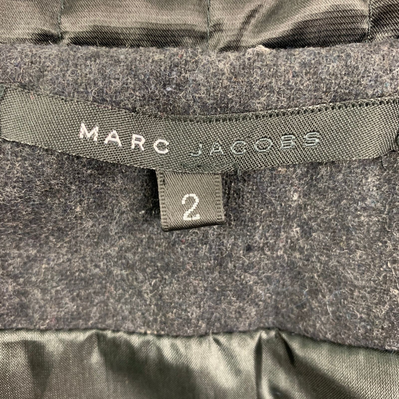Marc by Marc Jacobs MARC by MARC JACOBS Size 2 Grey Wool Black Quilted Jacket Size XS / US 0-2 / IT 36-38 - 6 Thumbnail