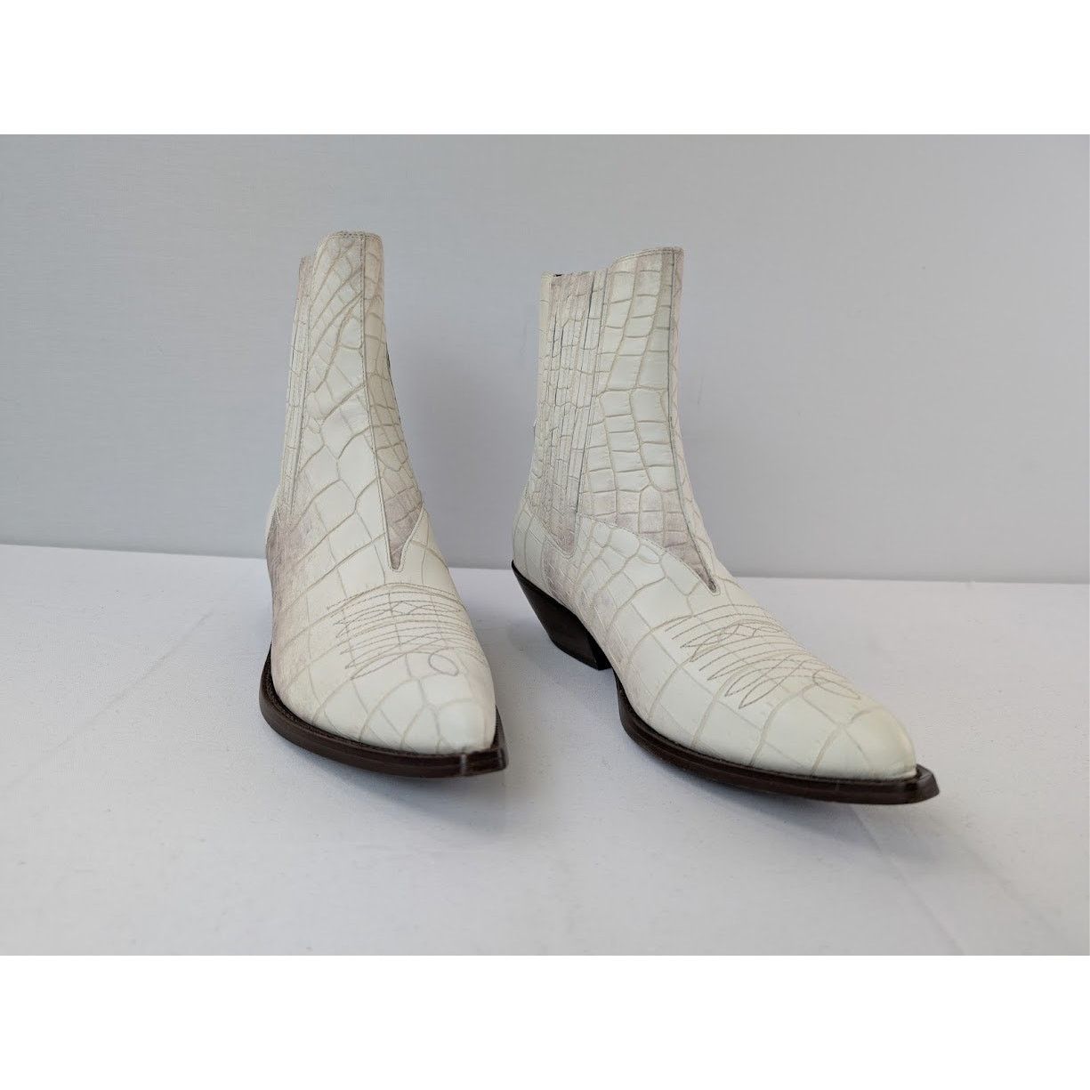 Celine o1rshd1 Leon Chelsea Boots in White Size US 9 / EU 42 - 5 Thumbnail