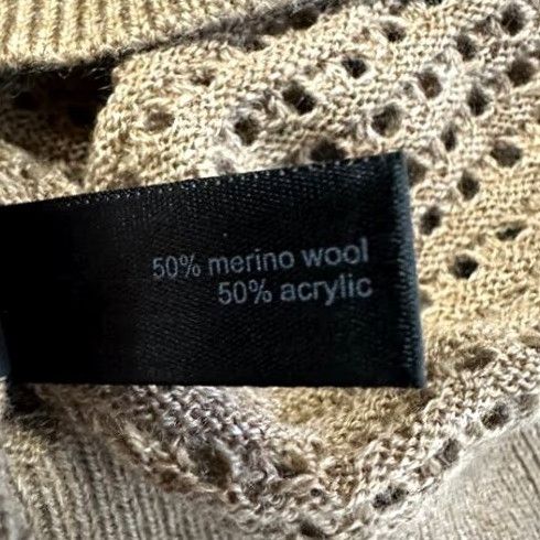Vintage VINTAGE The Limited Sweater Womens Small Tan Merino Wool Blend V-Neck Knit Pullover NEW Size S / US 4 / IT 40 - 7 Thumbnail