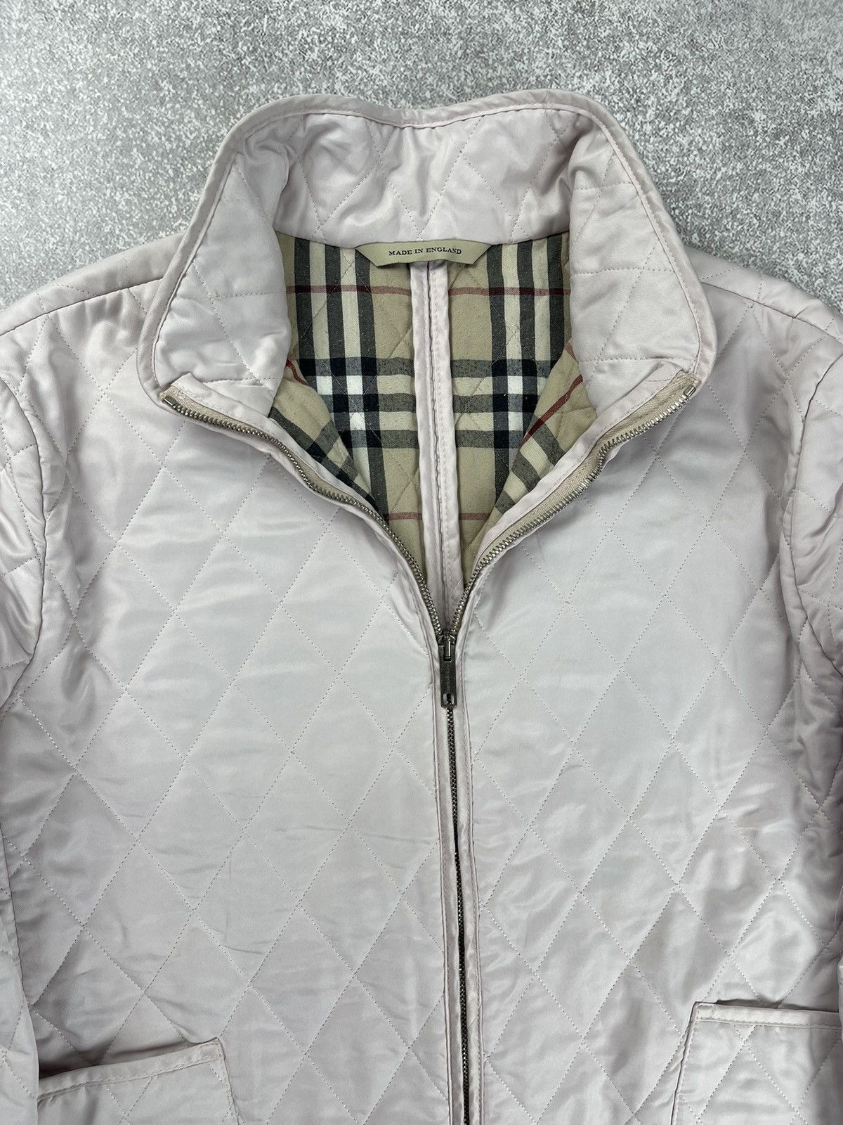 Burberry Vintage Burberry Quilted Zip Jacket Women’s Light Pink Size L / US 10 / IT 46 - 3 Thumbnail