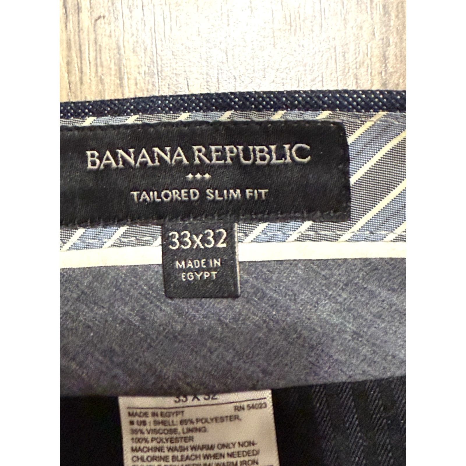 Banana Republic Banana Republic Pants Men's 33x32 Black Dress Pants Slim Fit Flat Front Straight Dressy Casual Preppy Size US 33 - 4 Thumbnail