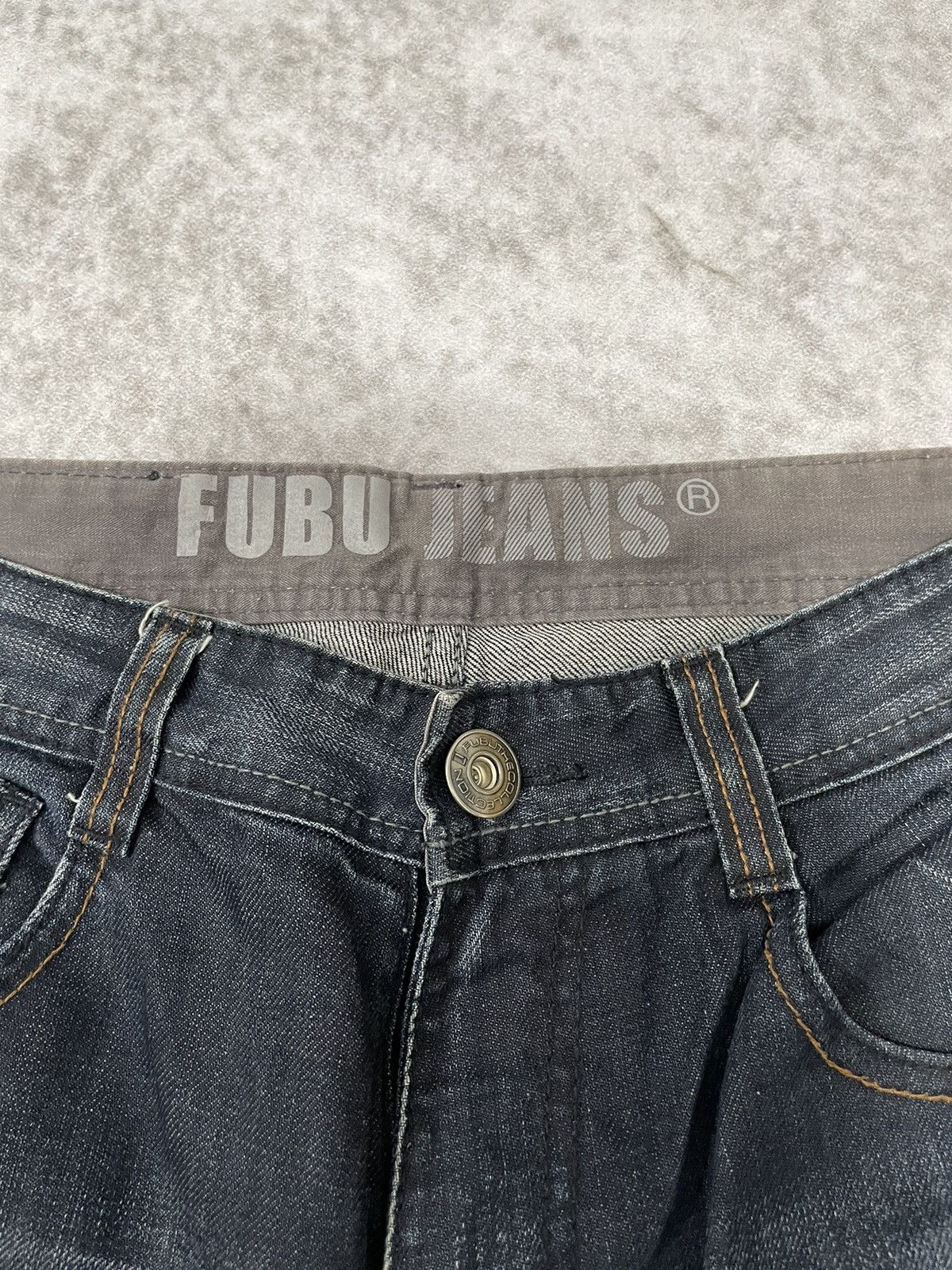 Le Grande Bleu (L.G.B.) 2000s Destroy Fubu poem jnco baggy denim y2k style Size US 30 / EU 46 - 5 Thumbnail