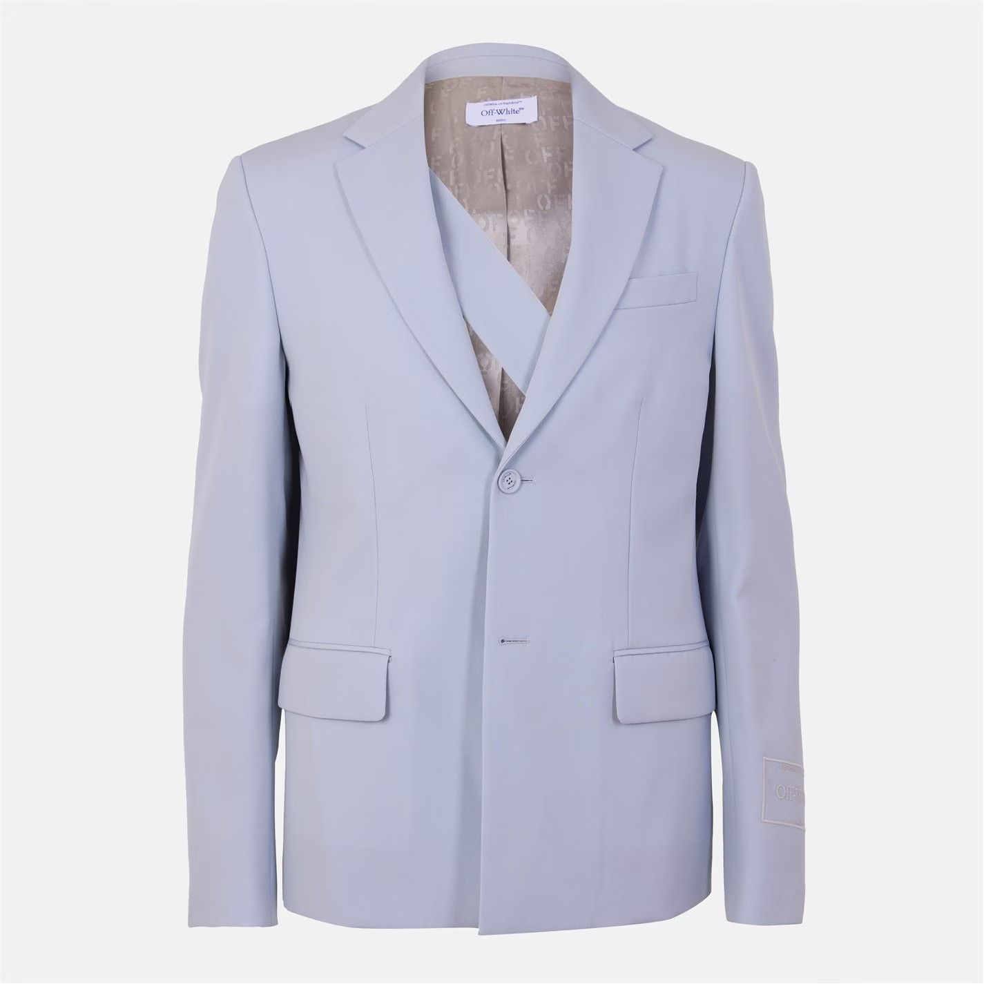 Off-White o1g2r1mq0326 Industrial Hardware Blazer in Artic Ice Size US XL / EU 56 / 4 - 1 Thumbnail