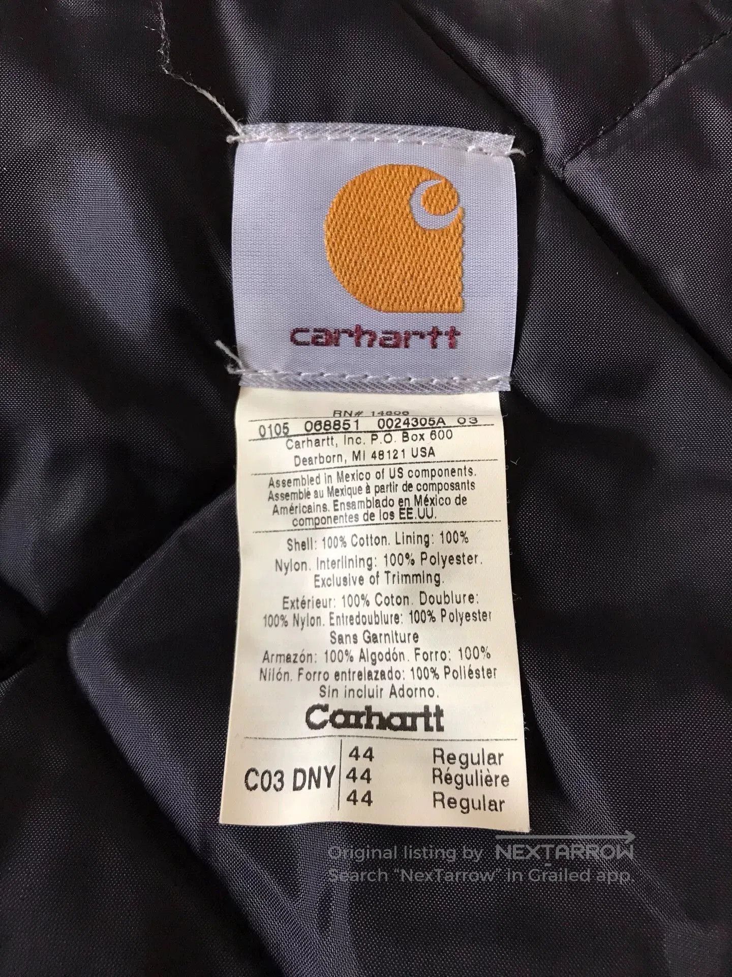 Carhartt Carhartt C03 DNY Canvas Work Jacket. Size US S / EU 44-46 / 1 - 9 Thumbnail