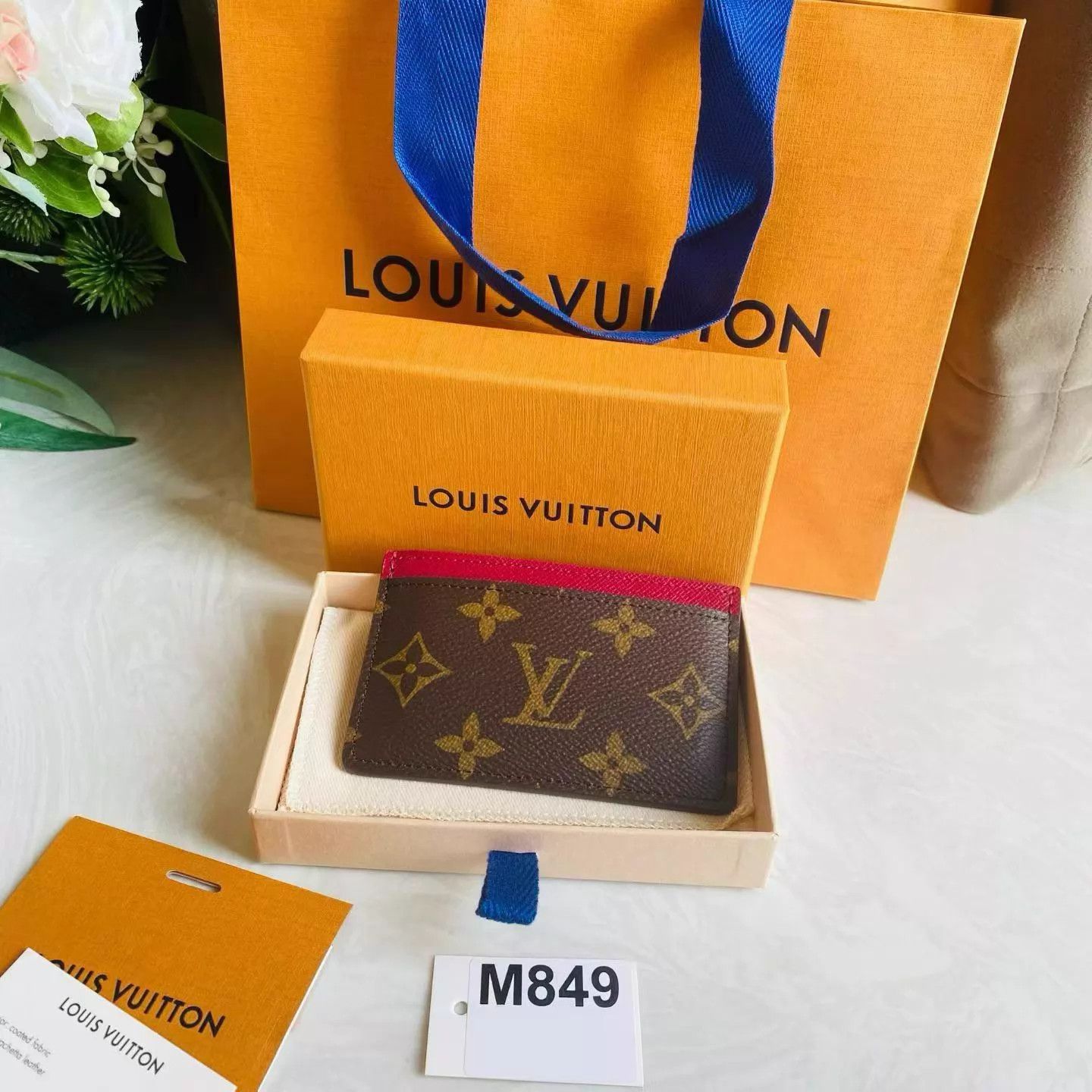 Louis Vuitton LV Brown Monogram Chip Card Holder (Mint, D.B., Box) Size ONE SIZE - 7 Thumbnail