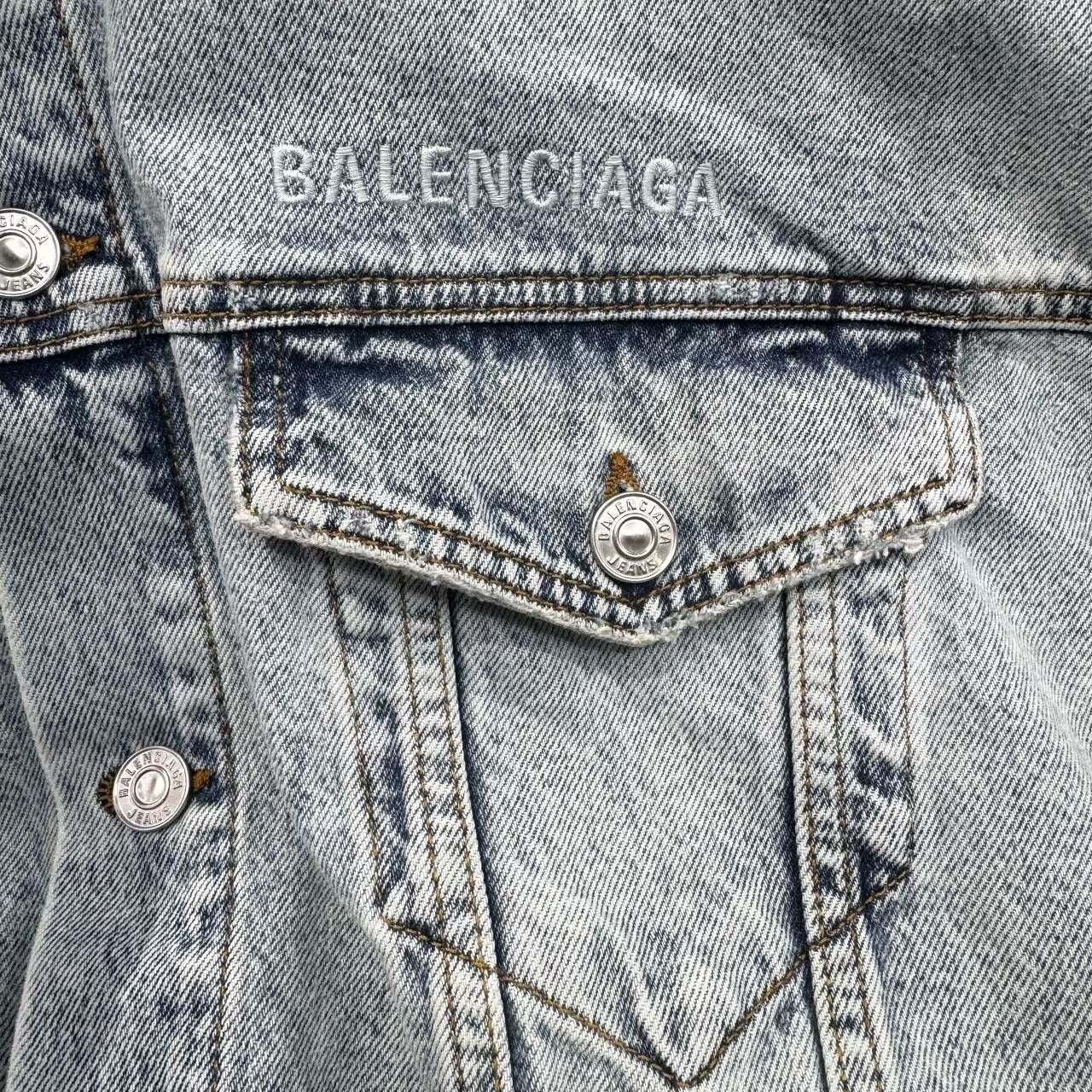 Balenciaga balenciaga twisted sleeve denim jacket Size US S / EU 44-46 / 1 - 4 Thumbnail