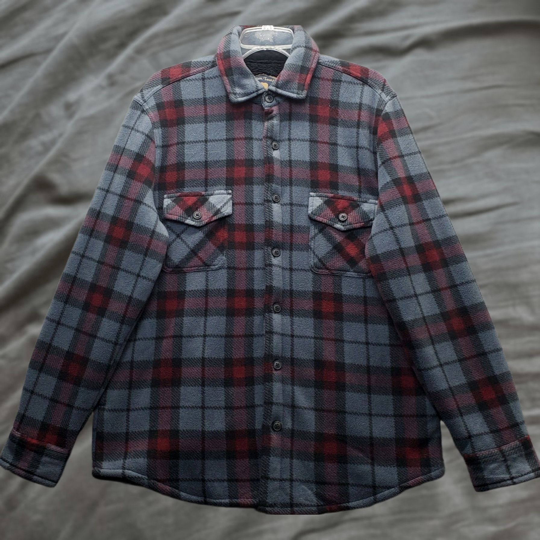 Vintage Freedom Foundry Mens Shacket Multi Plaid Sherpa Lined Button Front EUC M Size Size US M / EU 48-50 / 2 - 1 Thumbnail