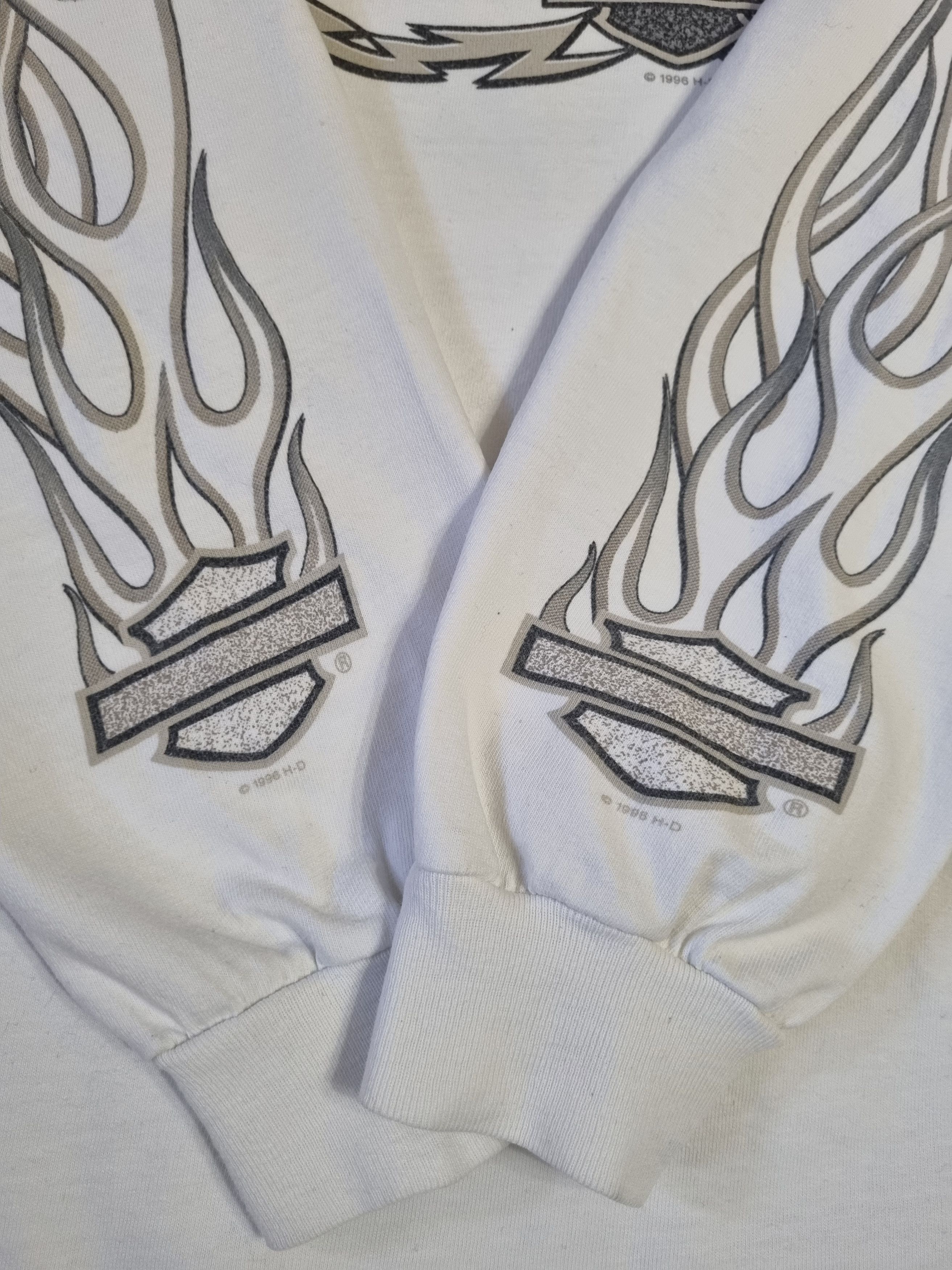 Harley Davidson Vintage 1996 Harley Davidson Flame Logo Oklahoma Long Sleeve Size US M / EU 48-50 / 2 - 7 Thumbnail