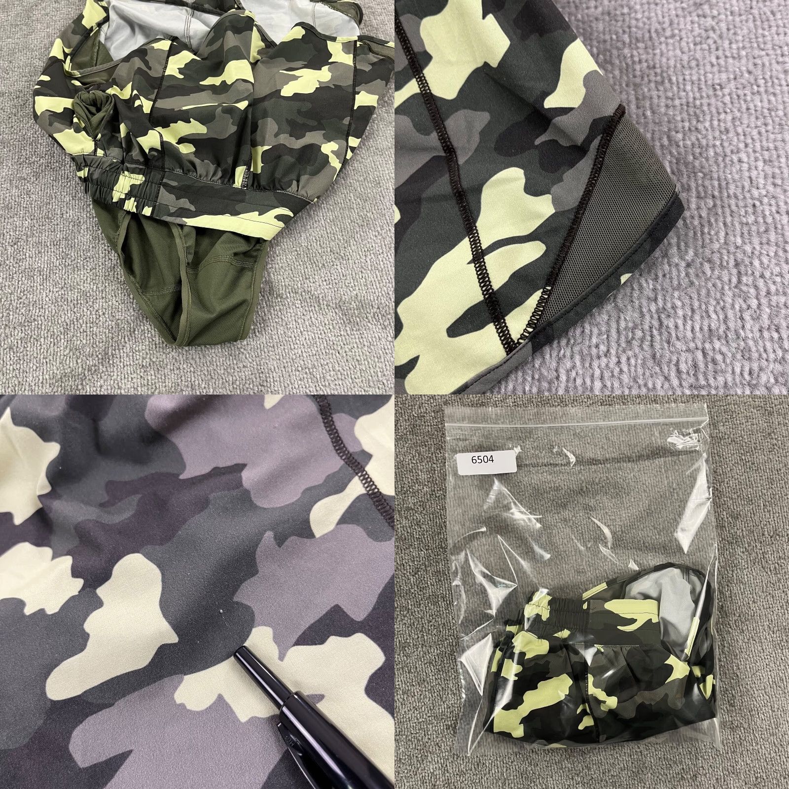 Lululemon VINTAGE LULULEMON Shorts Women 4 Regular Green Camo Lined 4" Inseam Speed Up Gym Running Activewear Womens Size 27" / US 4 / IT 40 - 8 Thumbnail