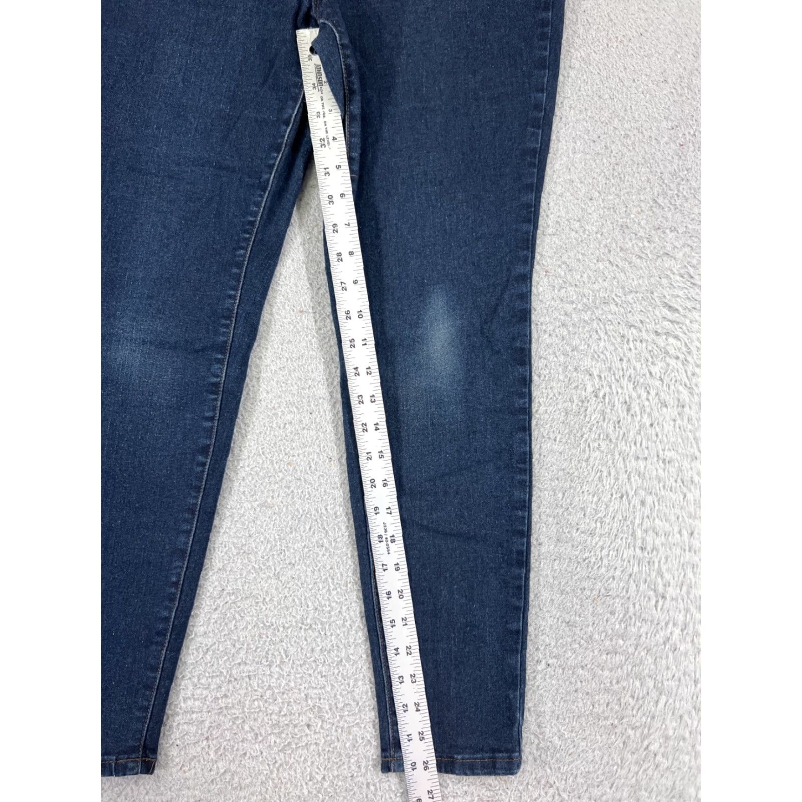 Vintage No Boundaries Jeans Womens 13 Blue Denim Skinny High Rise Cotton Blend Regular 5-Pocket Distressed Comfortable Pockets Solid Classic USA 90s? Size 34" / US 12 / IT 48 - 7 Thumbnail