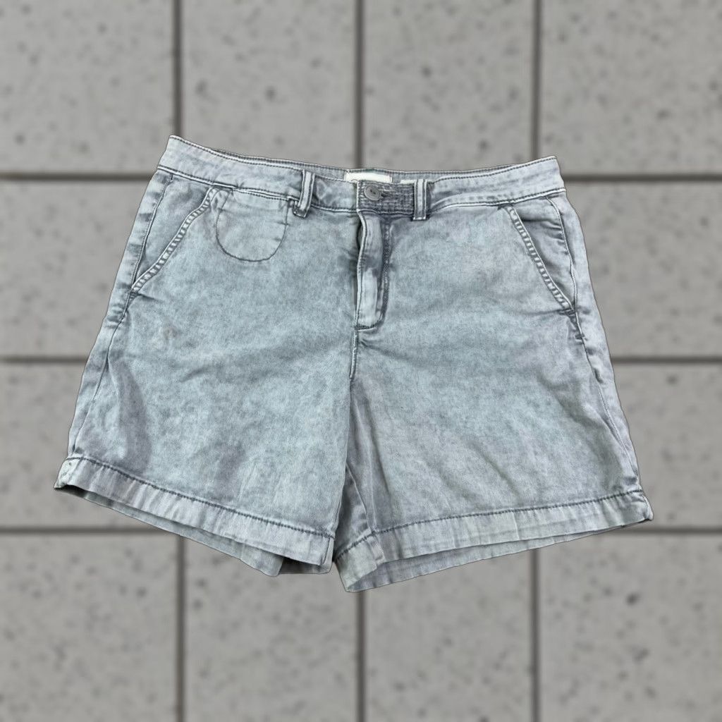 Anthropologie Anthropologie Women’s Relaxed Chino Shorts 28 Gray Acid Wash 6" Inseam Denim Stretch Size 28" / US 6 / IT 42 - 1 Thumbnail