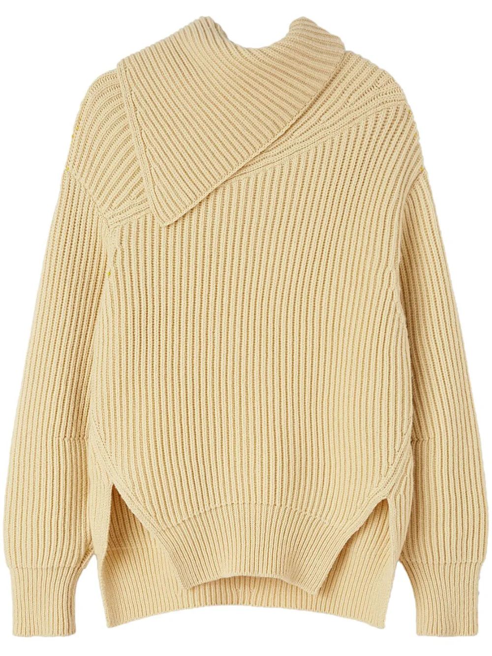 Jil Sander o1y1025 Turtleneck Sweater in Pastel Yellow Size XS / US 0-2 / IT 36-38 - 1 Thumbnail