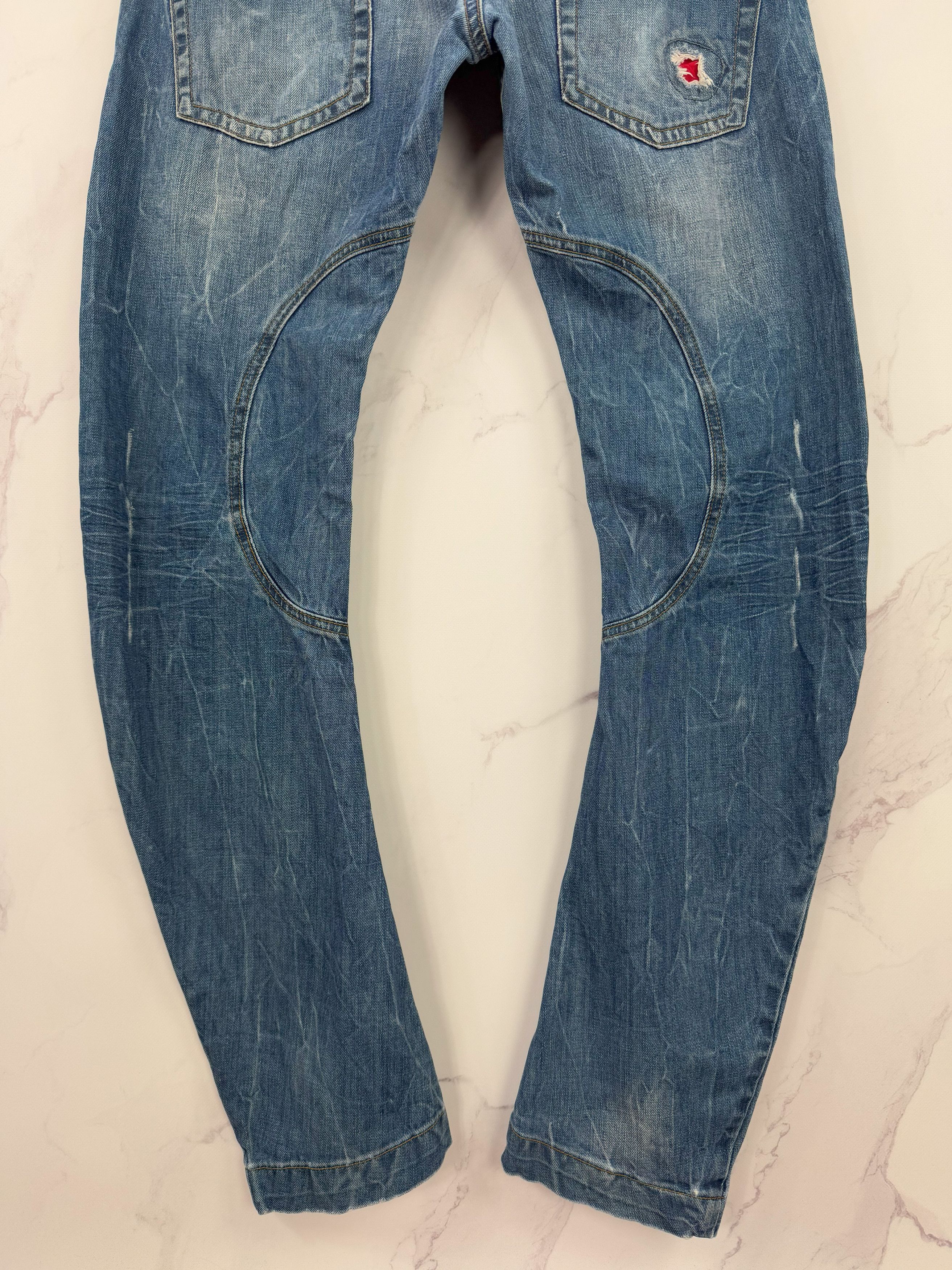 Japanese Brand Adrian Hammond Distressed Biker Jeans Patchwork Details Size US 32 / EU 48 - 6 Thumbnail