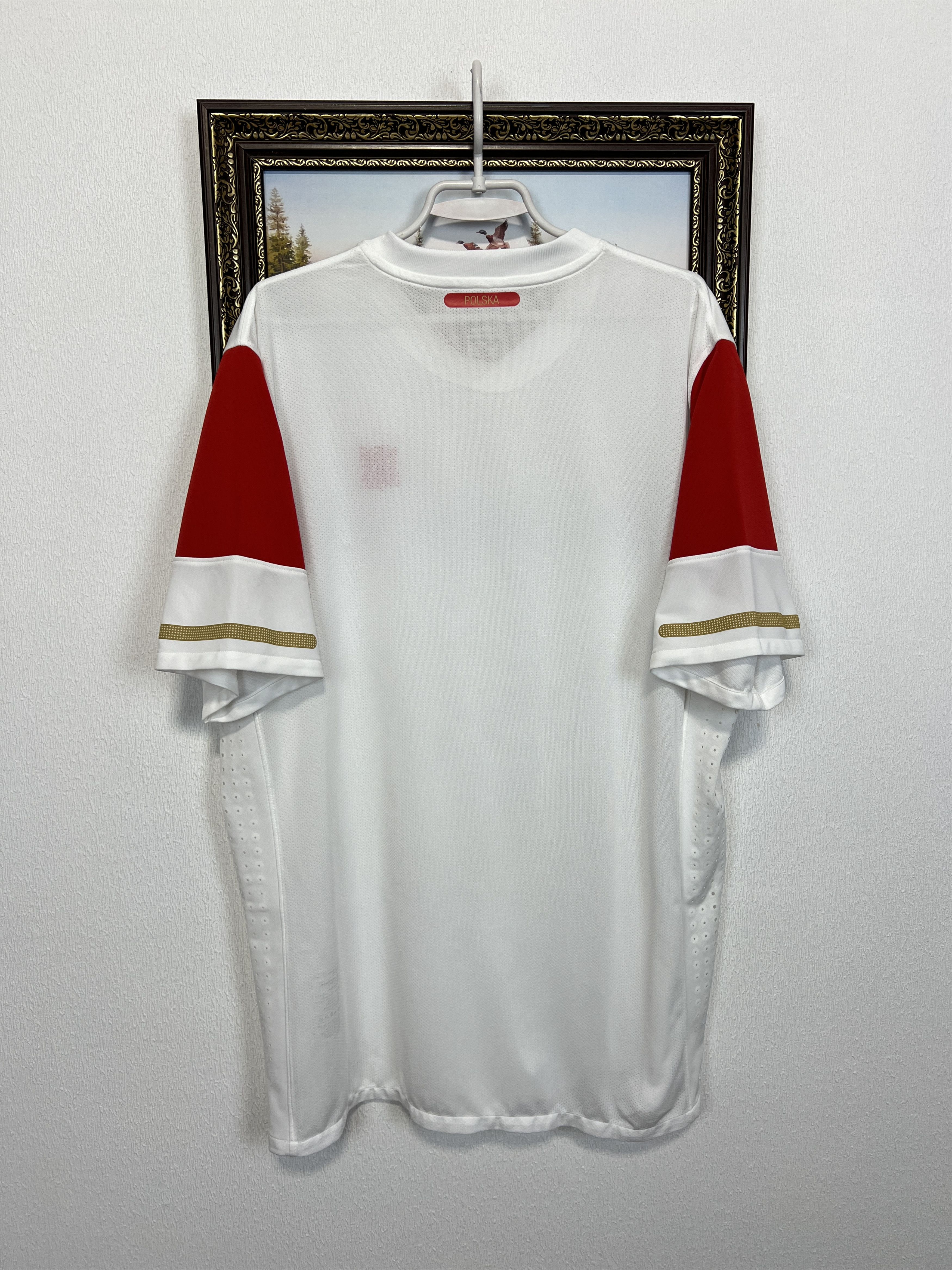 Nike Poland Home football shirt Soccer Player Issue Jersey Trikot Size US XXL / EU 58 / 5 - 10 Thumbnail