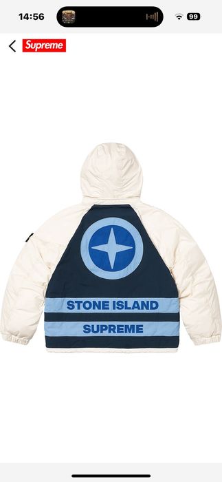 Supreme Supreme x Stone Island Reversible Down Puffer Jacket White