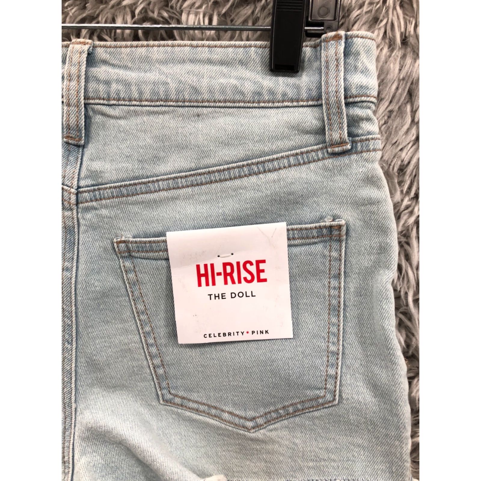 Vintage VINTAGE Celebrity Pink The Doll High Rise Shorts Juniors Size 5 Blue Light Wash Denim 5-Pocket Design Women Girls Mens Size 27" / US 4 / IT 40 - 7 Thumbnail