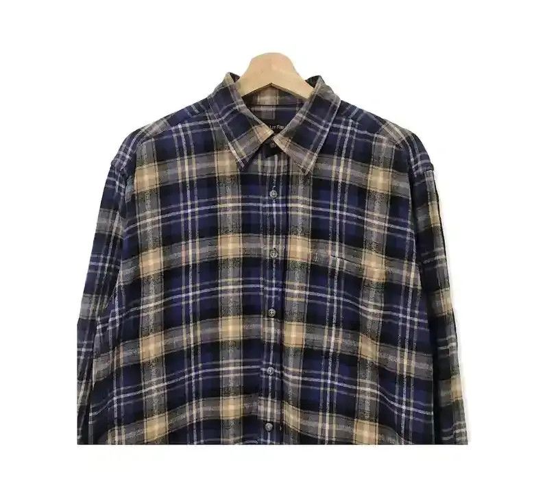 Japanese Brand Moon Lit Field Plaid Tartan Flannel Shirt Size US M / EU 48-50 / 2 - 2 Thumbnail