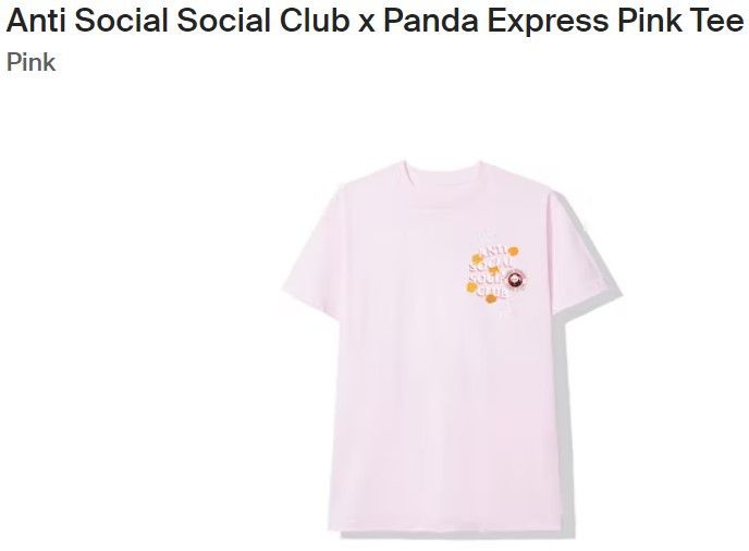 Anti Social Social Club Anti Social Social Club x Panda Express Pink Tee Size US L / EU 52-54 / 3 - 5 Thumbnail