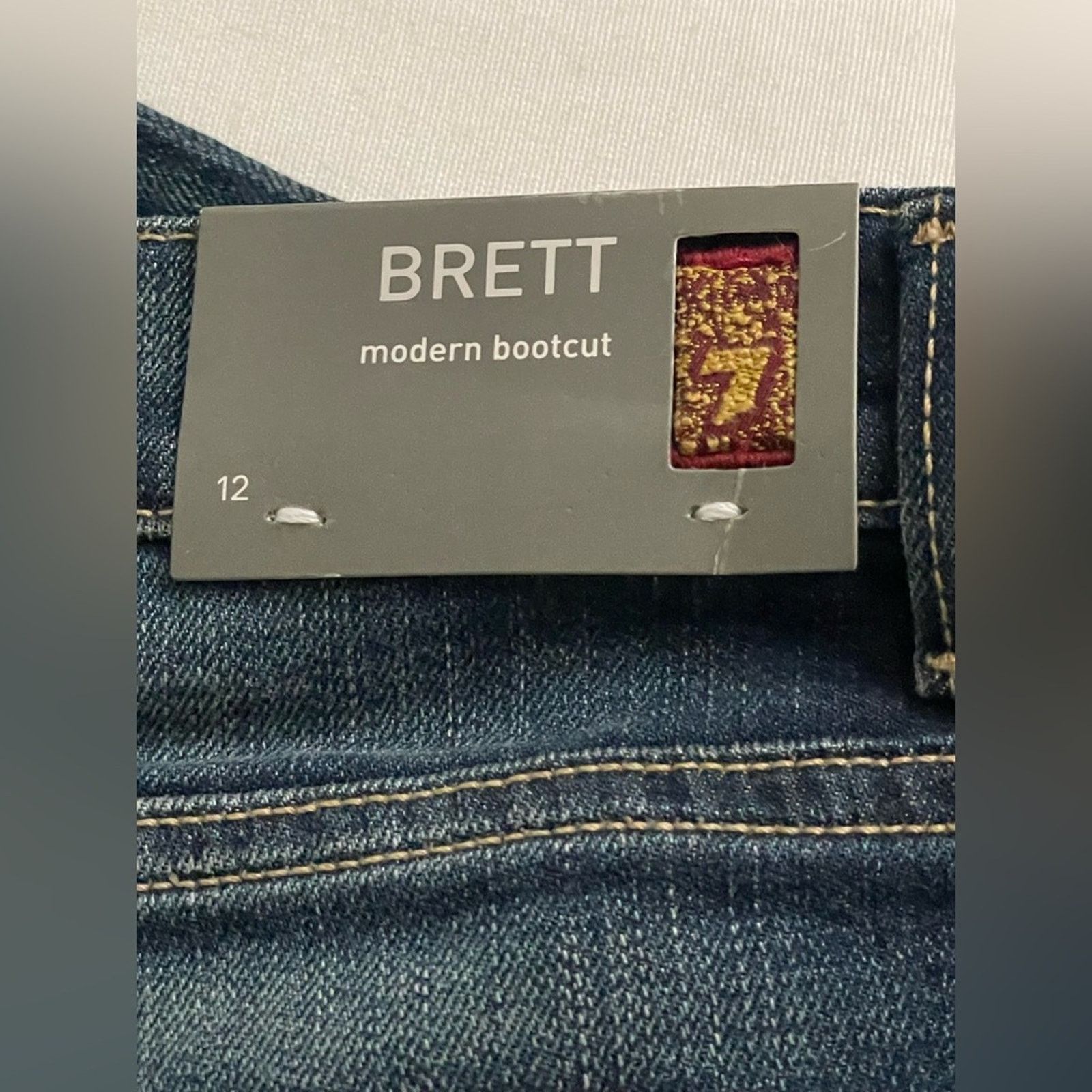 7 For All Mankind 7 For All Mankind Brett Dark Distressed Bootcut Jeans Boy 12 Size 34" / US 12 / IT 48 - 9 Thumbnail