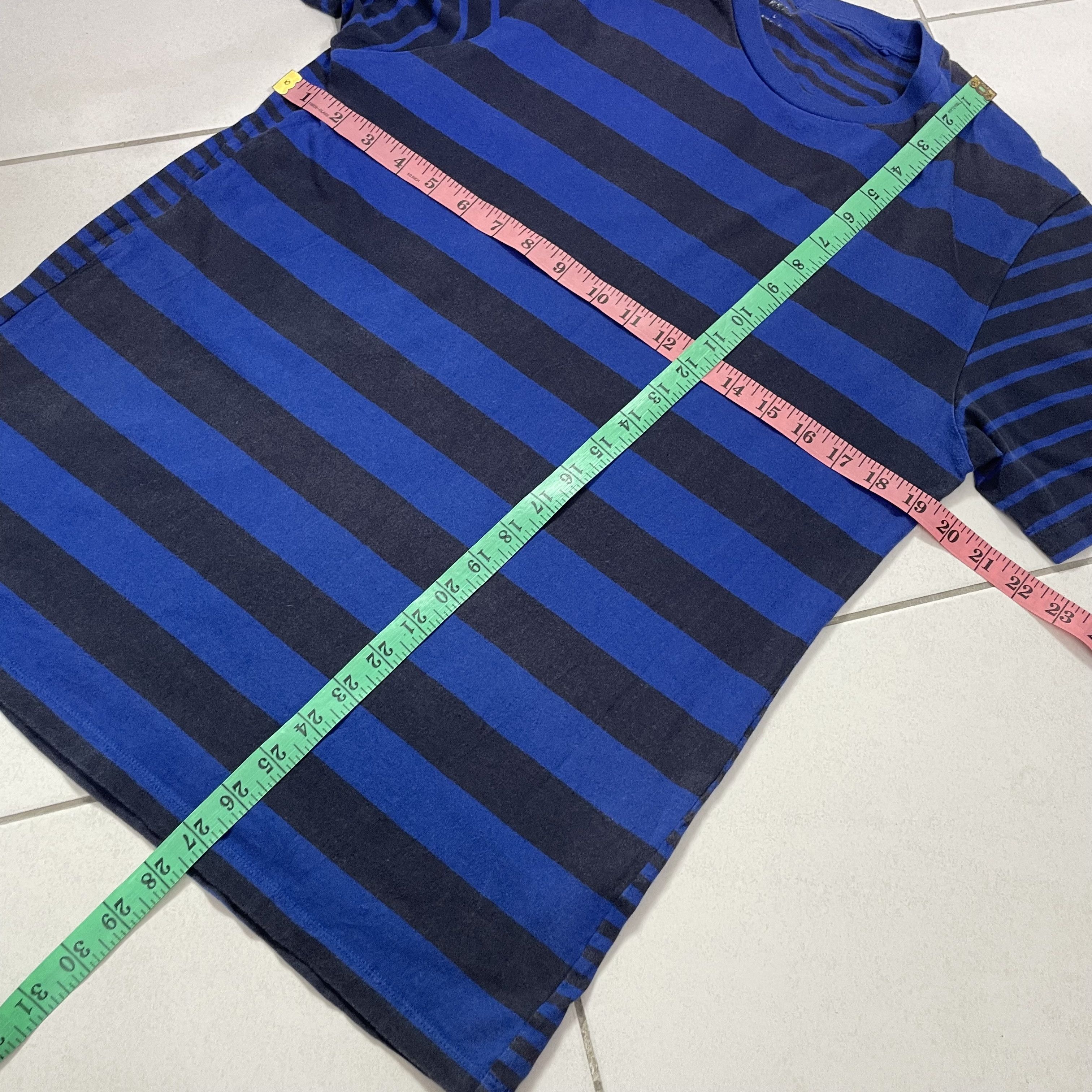Japanese Brand × Uniqlo UNIQLO STRIPE TSHIRT BLUE CASUAL BASIC Size US L / EU 52-54 / 3 - 2 Thumbnail