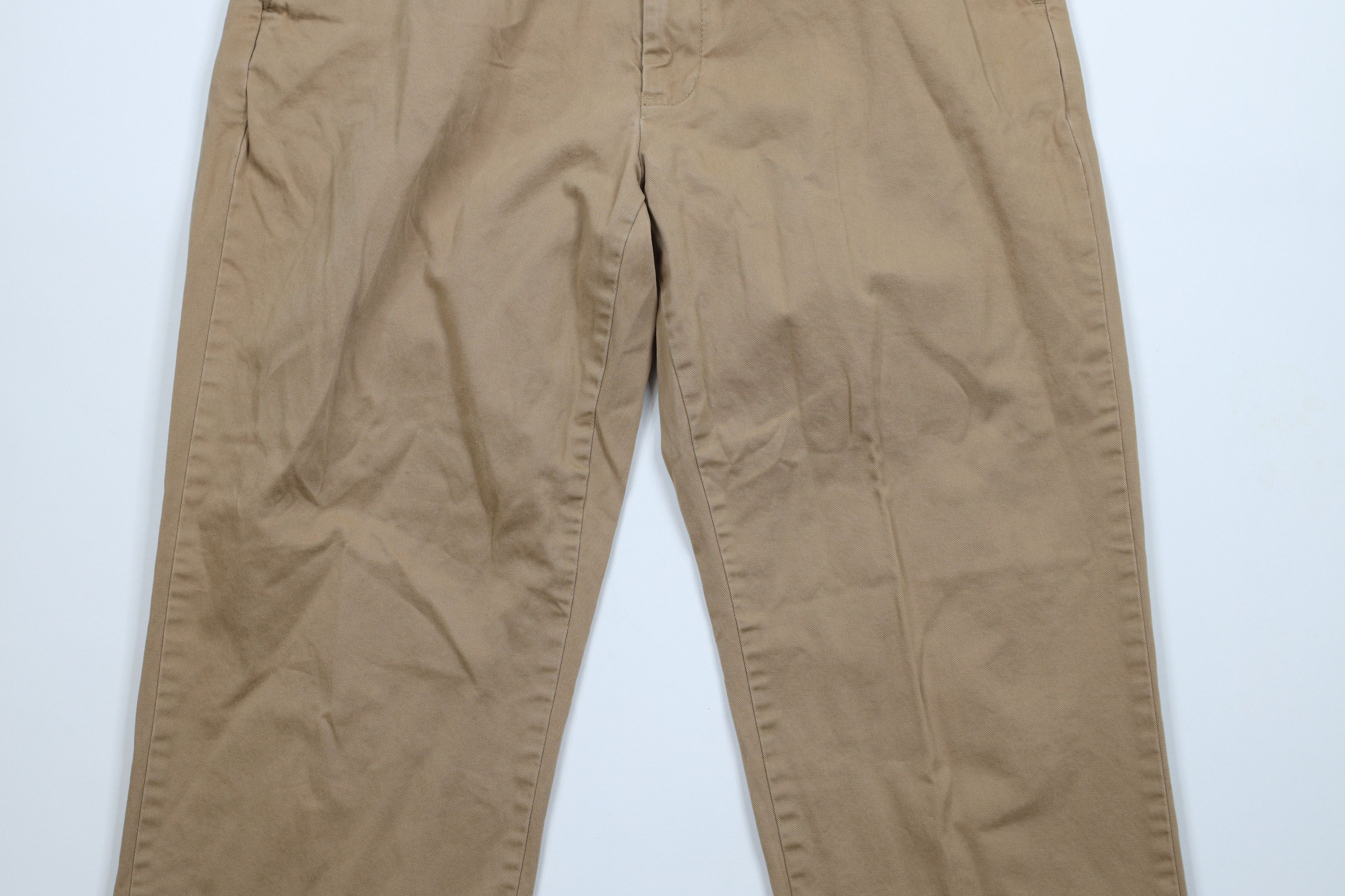 Ralph Lauren × Vintage Vintage 90s Ralph Lauren Wide Leg Chino Pants Brown Cotton Size US 34 / EU 50 - 3 Thumbnail