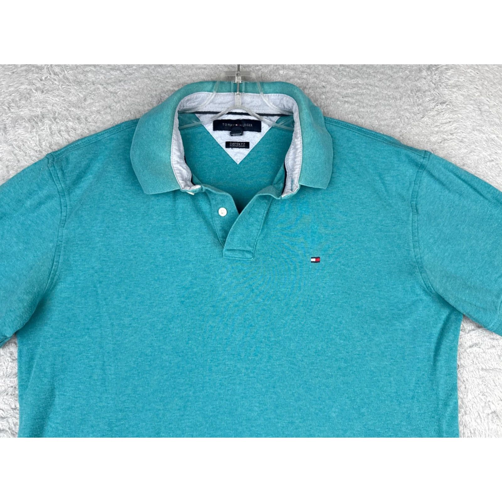 Tommy Hilfiger Tommy Hilfiger Polo Shirt Men XL Blue 100% Cotton Slim Fit Shirt Polo Shirt Mens XL Blue Modern Sports 1990s? Size US XL / EU 56 / 4 - 4 Thumbnail