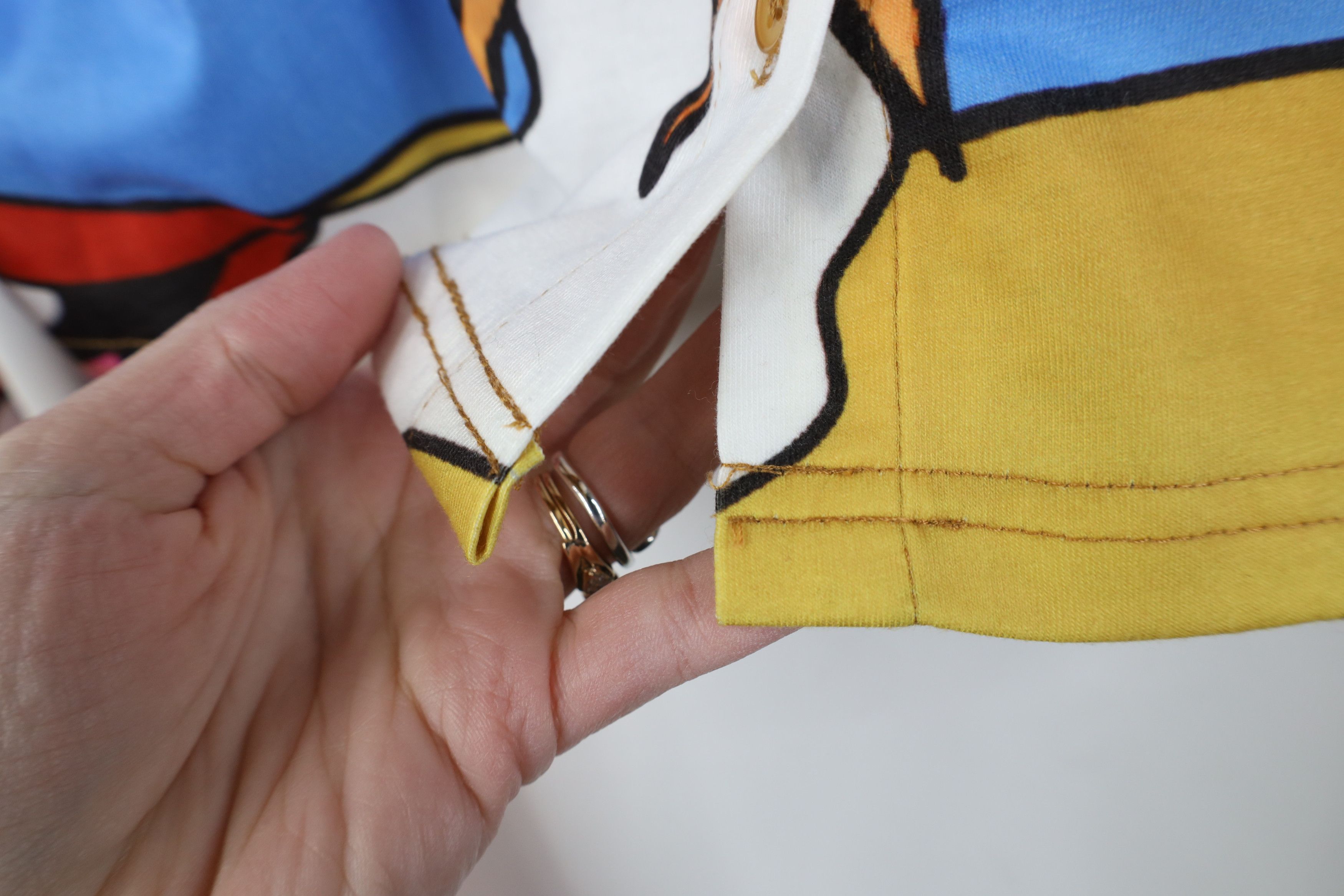 Vintage Y2K Elsie Fred Boho Cropped Dagger Collar Button Shirt Size L / US 10 / IT 46 - 6 Thumbnail