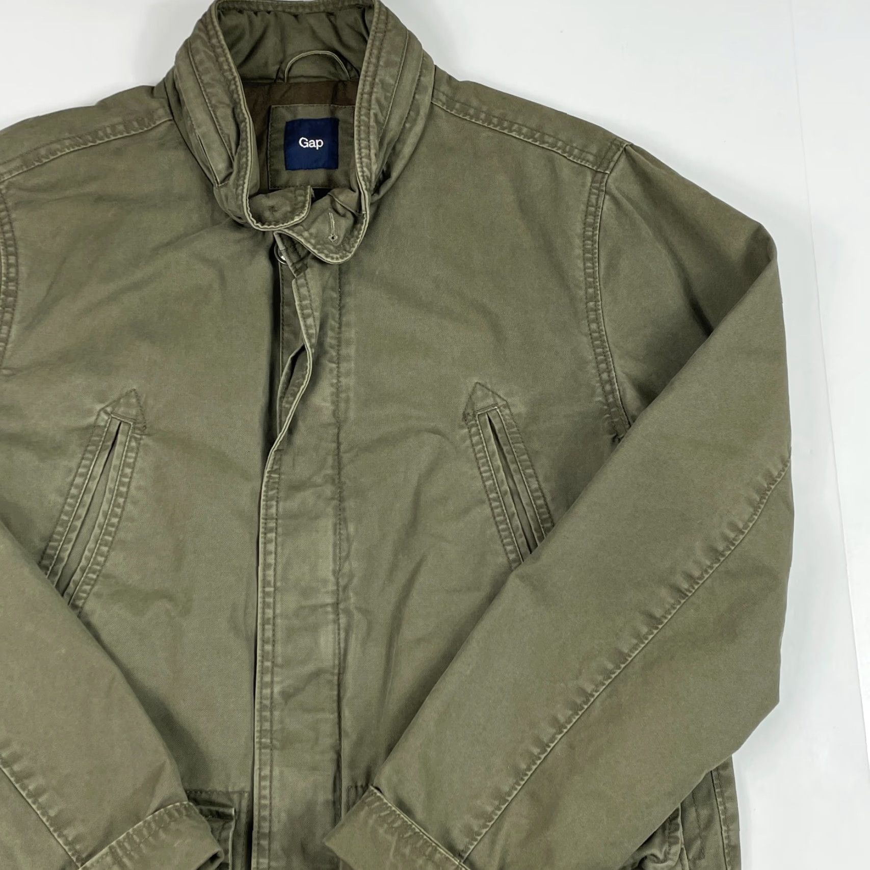 Gap VINTAGE Gap Jacket Mens M Green Field Utility Canvas Hooded Military Chore Size US M / EU 48-50 / 2 - 3 Thumbnail