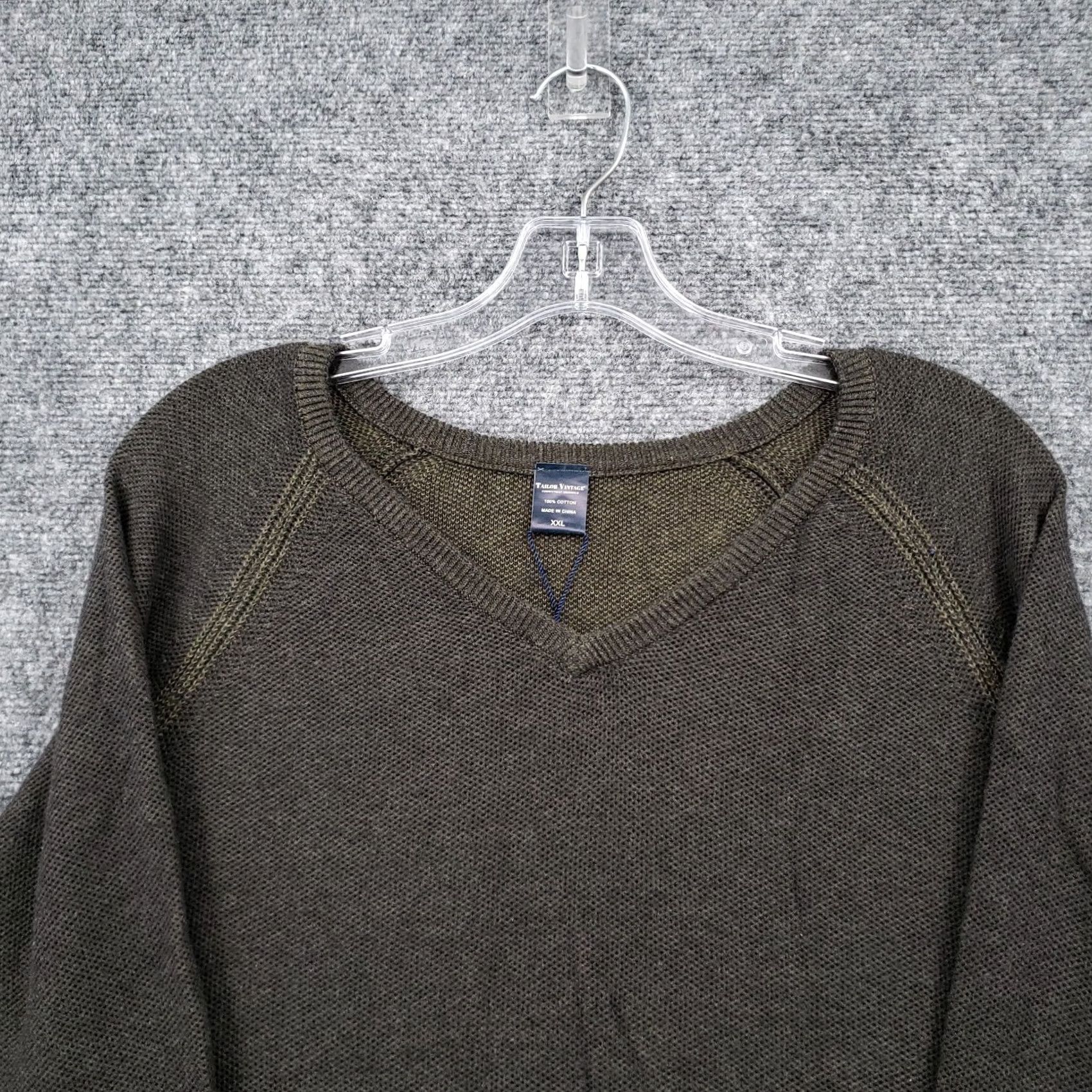 Vintage VINTAGE Tailor Sweater Mens 2XL Gray Pullover Reversible Neck Cotton NEW Size US XXL / EU 58 / 5 - 7 Thumbnail