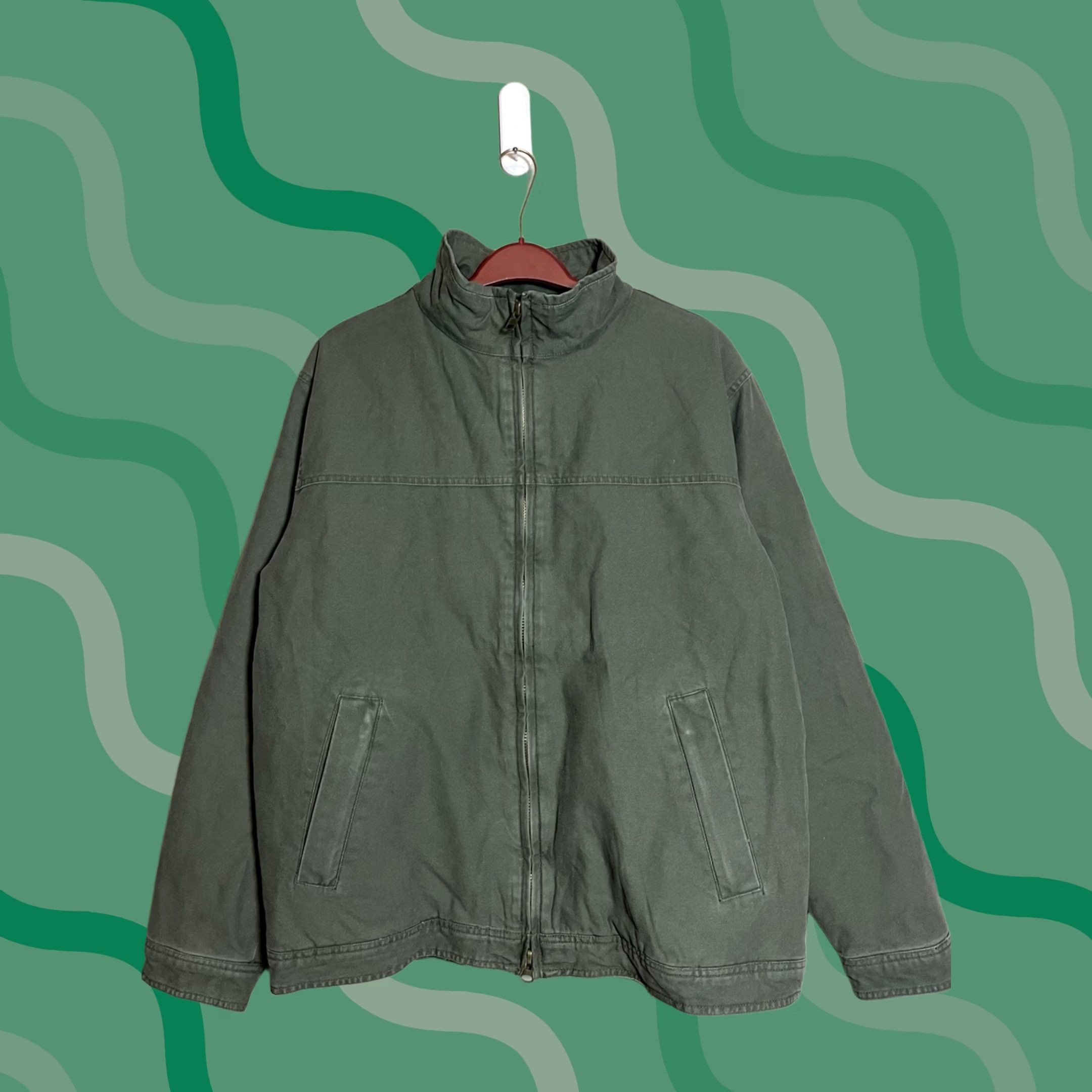 Rothco VINTAGE Rothco Coat Mens XL Green Field Jacket Quilted Lined Full Zip Hooded Pockets Heavyweight Military Jacket Size US XL / EU 56 / 4 - 1 Thumbnail