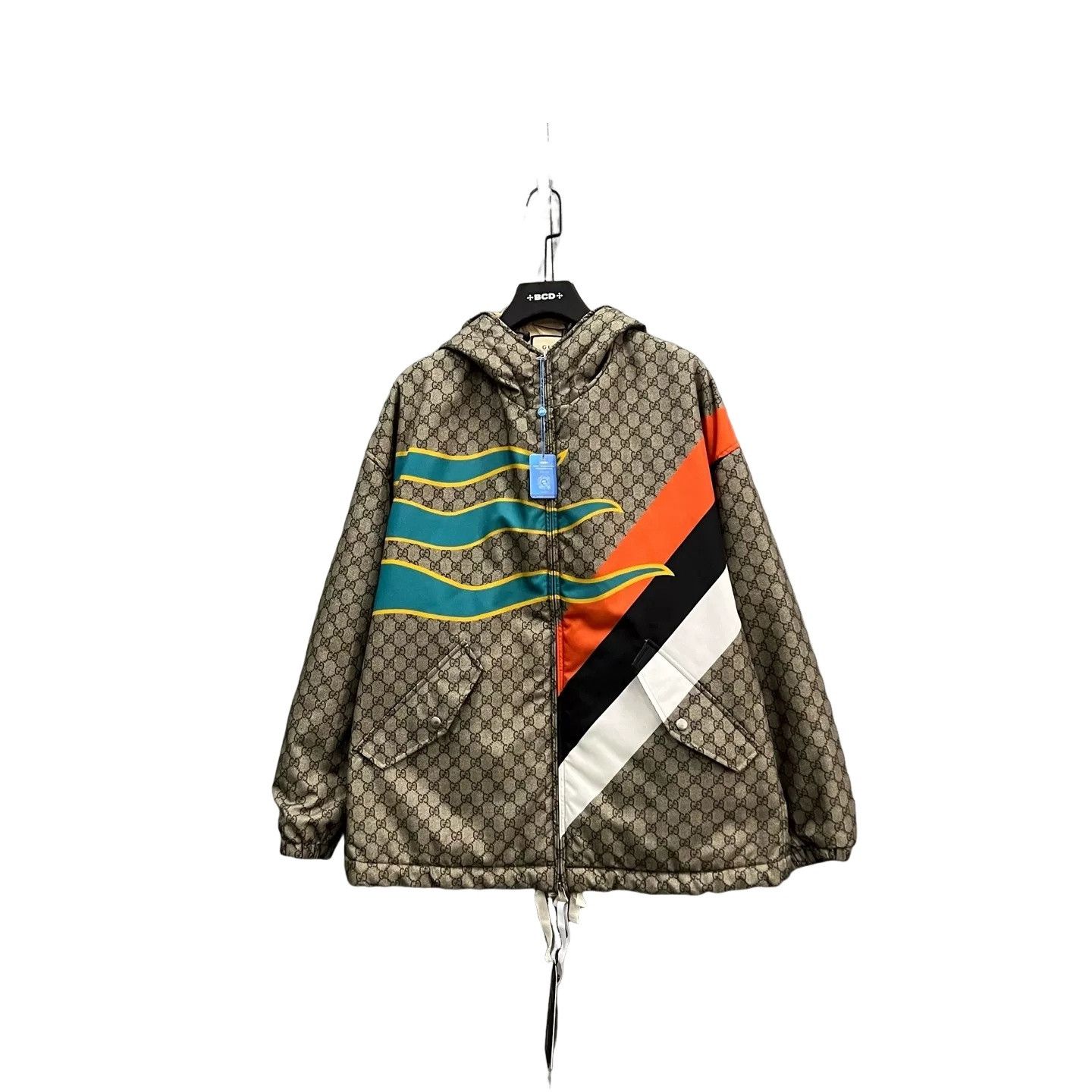 Gucci Gucci GG Monogram Striped Hooded Jacket 50 Size US M / EU 48-50 / 2 - 1 Thumbnail