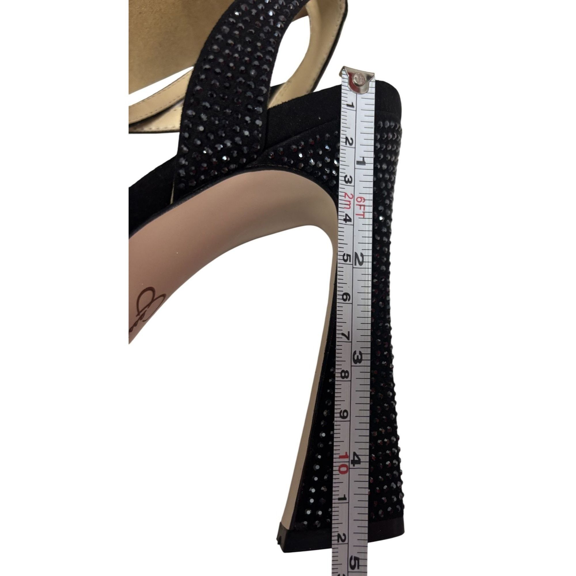 Jessica Simpson JESSICA SIMPSON / J-Friso-2 / Black / Rhinestone / Platform Size US 10 / IT 40 - 7 Thumbnail