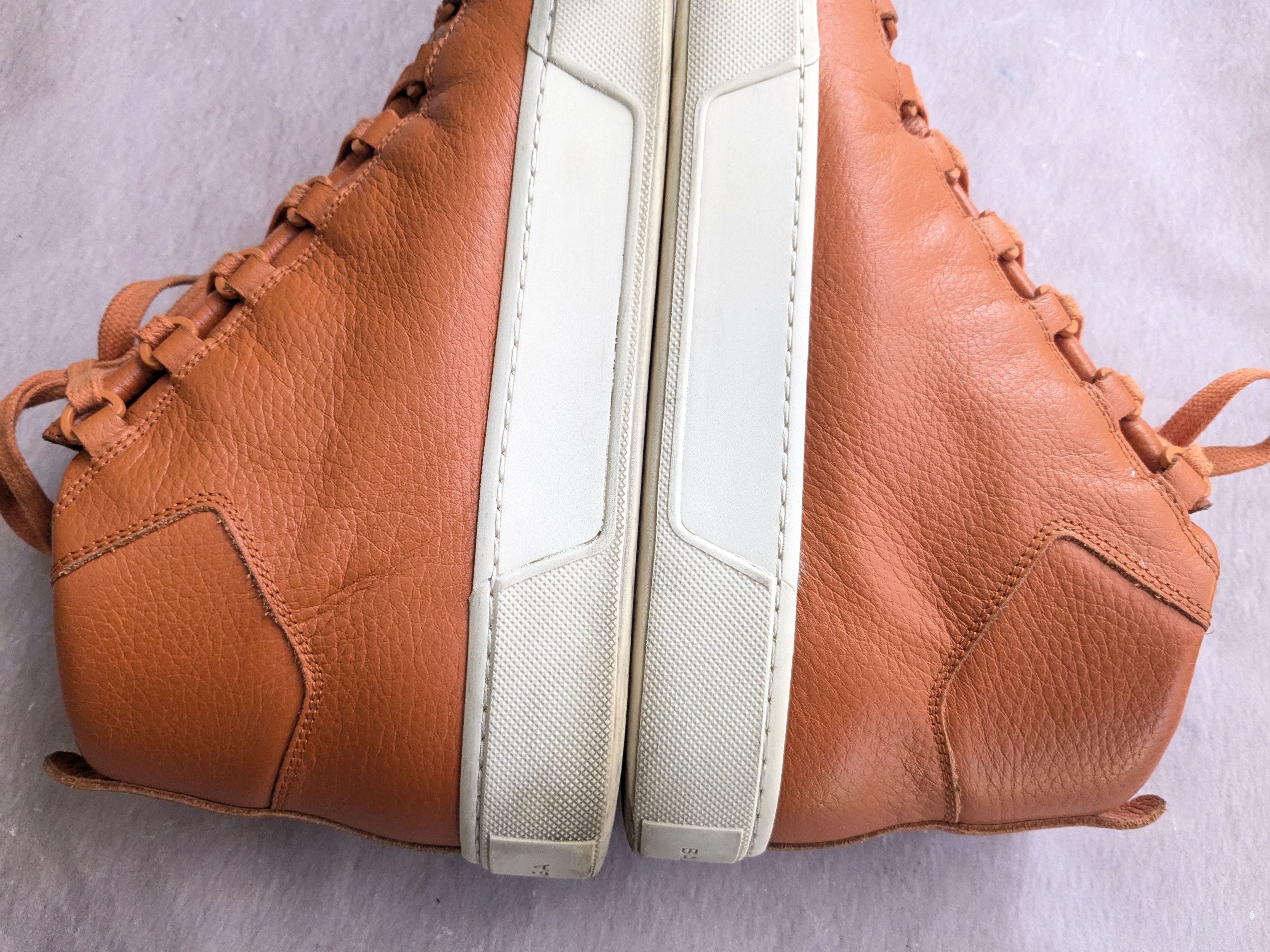 Balenciaga Balenciaga Arena Orange White High Tops Leather 9 Lace Up Size US 9 / EU 42 - 12 Thumbnail