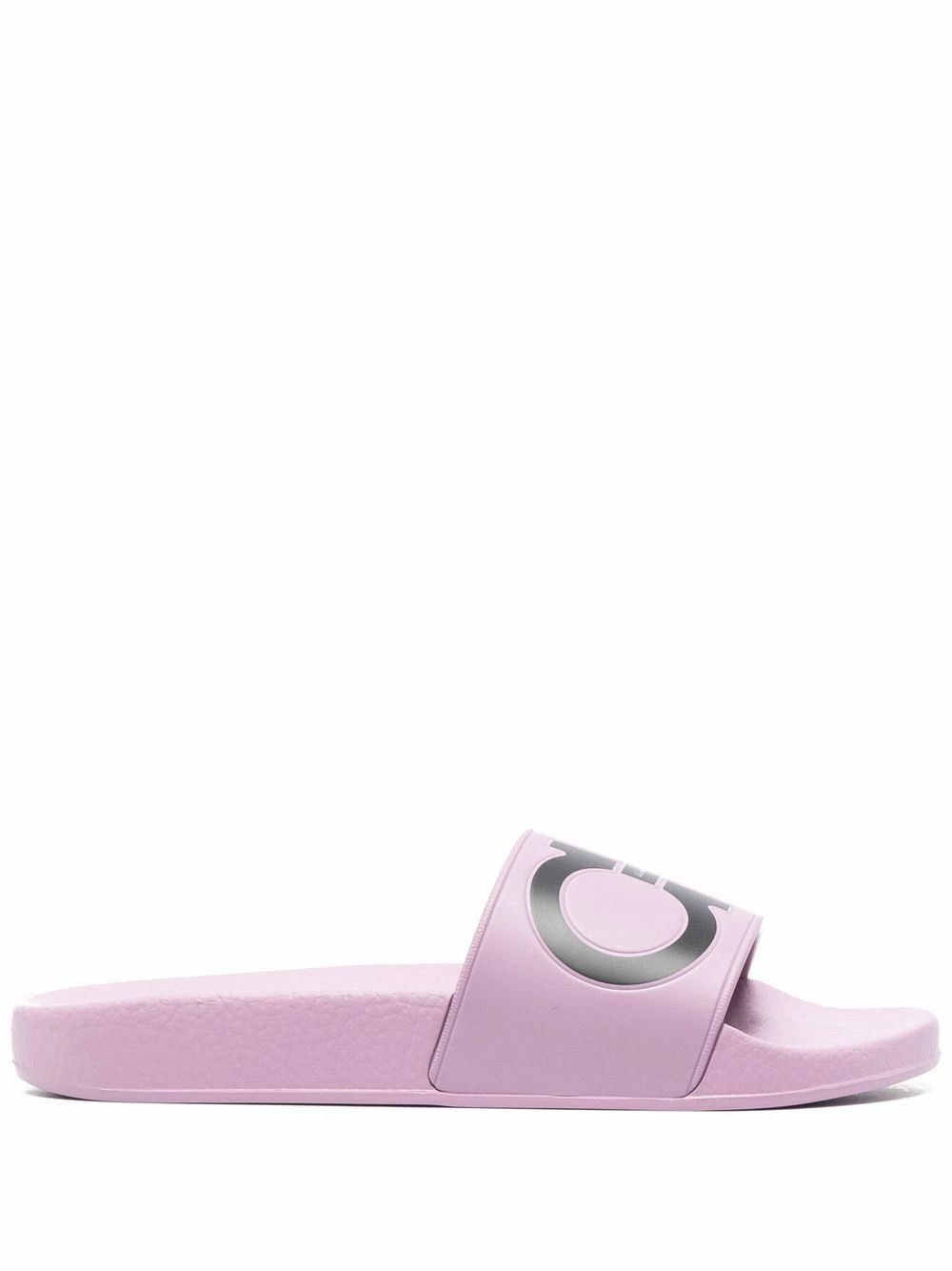 Salvatore Ferragamo o1y0426 Slippers in Lilac/Black Size US 5 / IT 35 - 1 Thumbnail