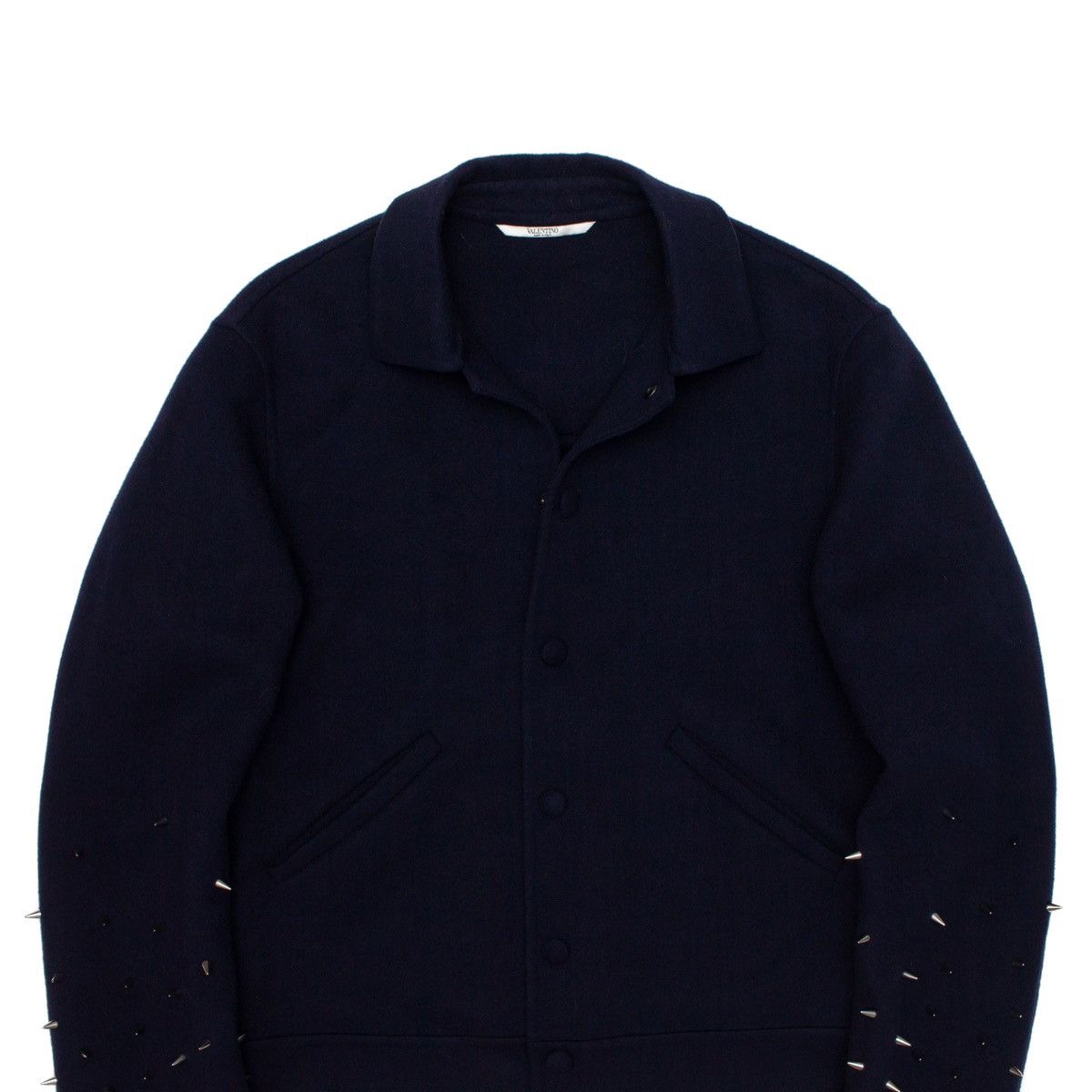 Valentino 2.5k$ VALENTINO Wool Spikes Studded Bomber Jacket Navy Size US S / EU 44-46 / 1 - 5 Thumbnail