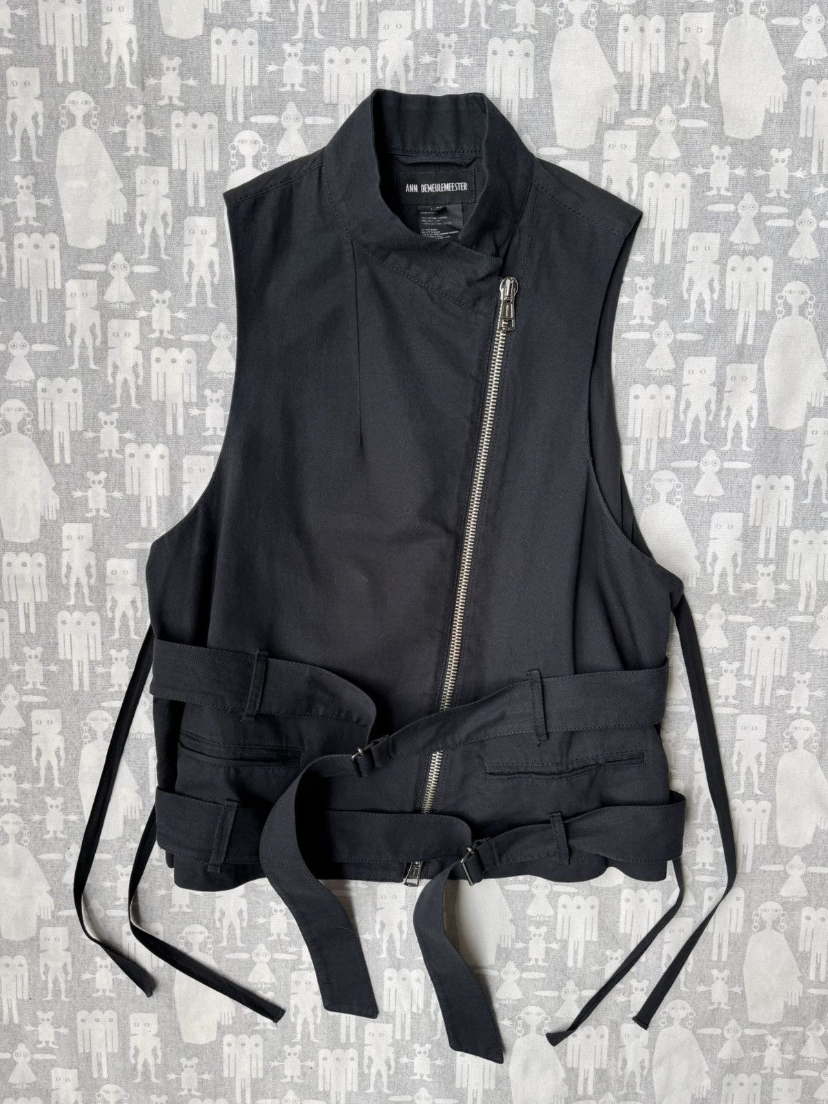 Ann Demeulemeester Ann Demeulemeester SS03 Asymmetrical Biker Belted Vest Size US S / EU 44-46 / 1 - 1 Thumbnail