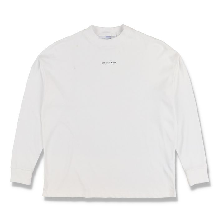 1017 ALYX 9SM White Visual Logo Oversized Long Sleeve T-Shirt | Grailed