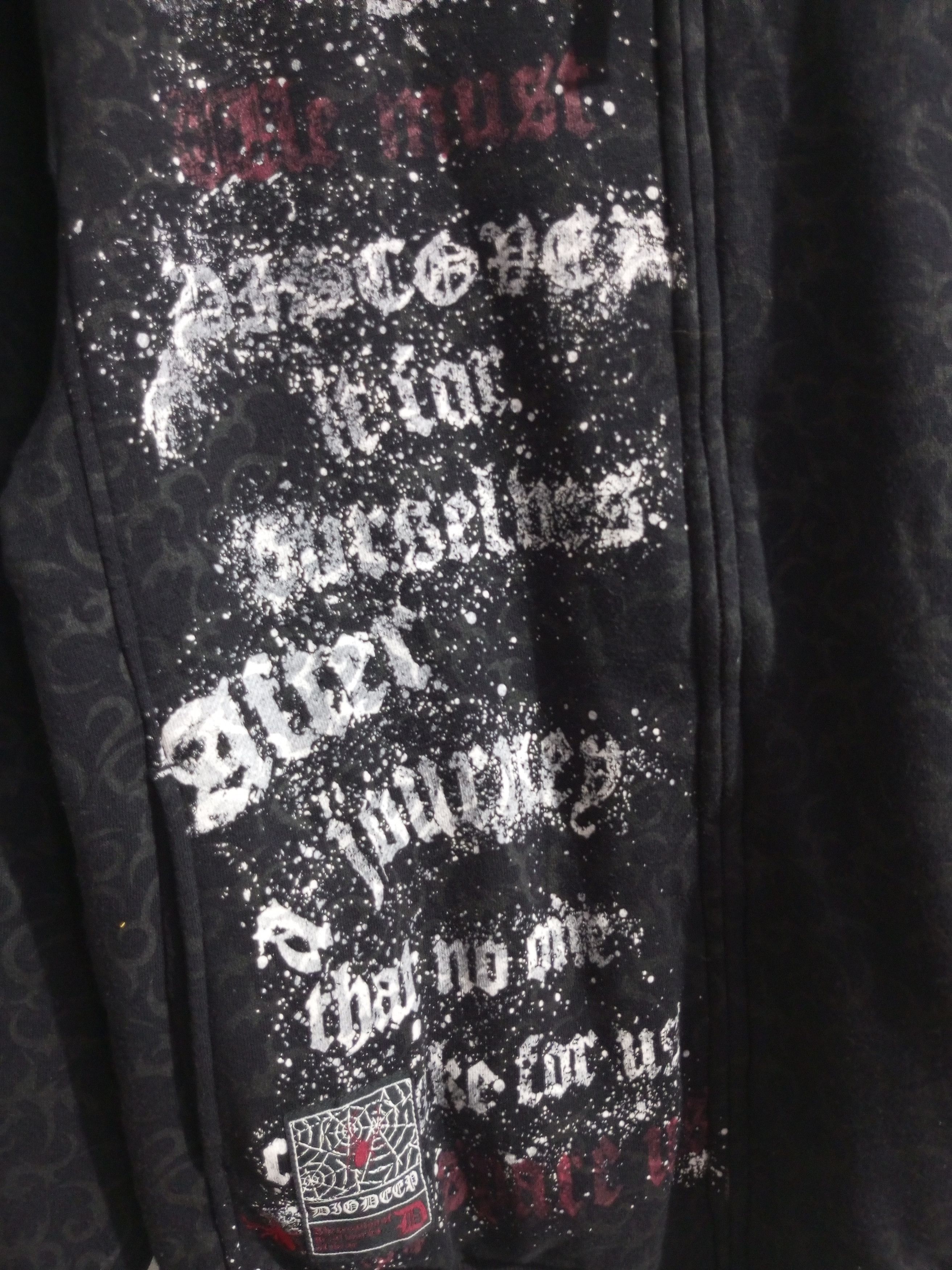 If Six Was Nine × Japanese Brand × Le Grande Bleu (L.G.B.) Vintage dig deep poem full print reversible hoodie Size US L / EU 52-54 / 3 - 5 Thumbnail