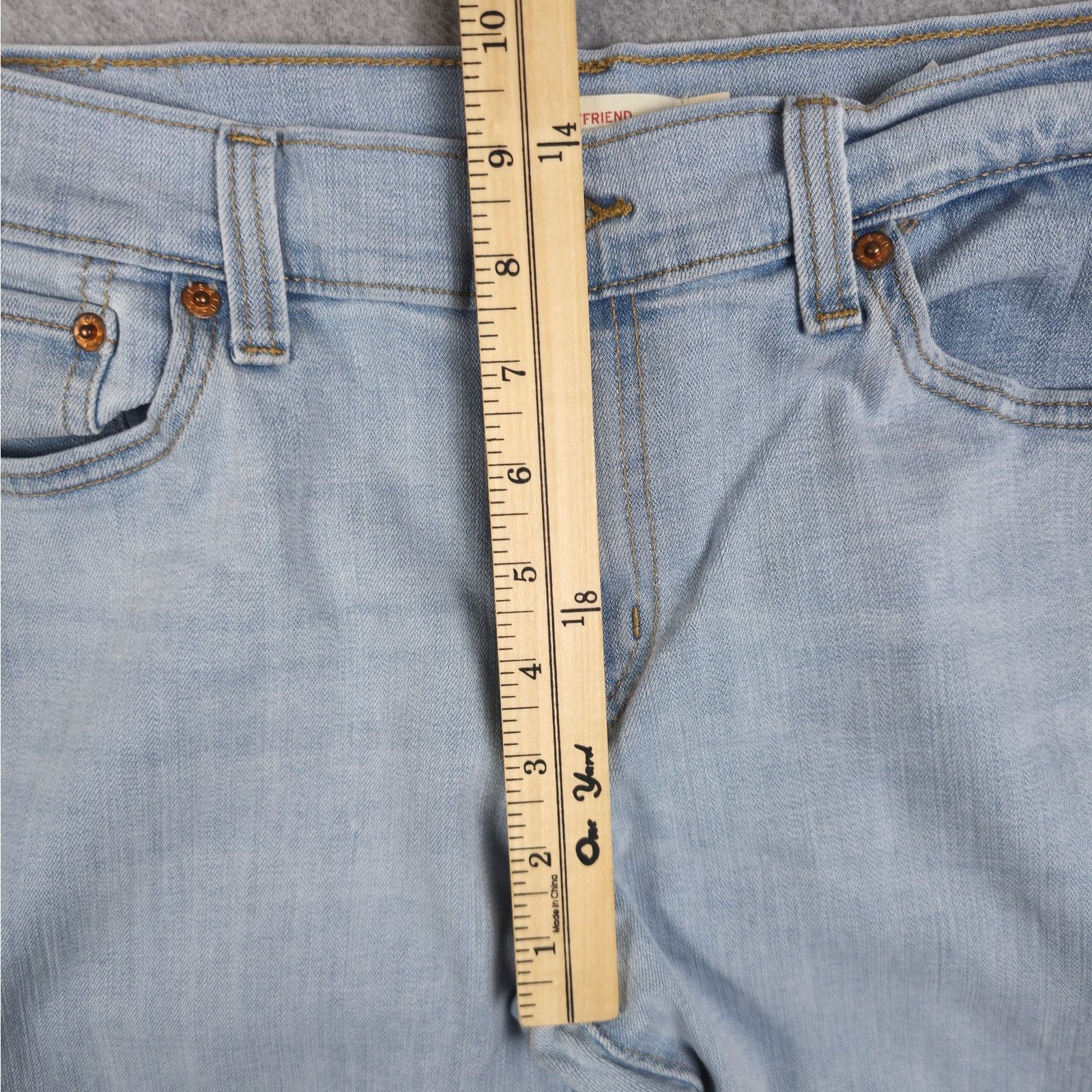Levi's Levi's Womens 29x27 Boyfriend Jeans Light Wash Size 29" - 15 Thumbnail