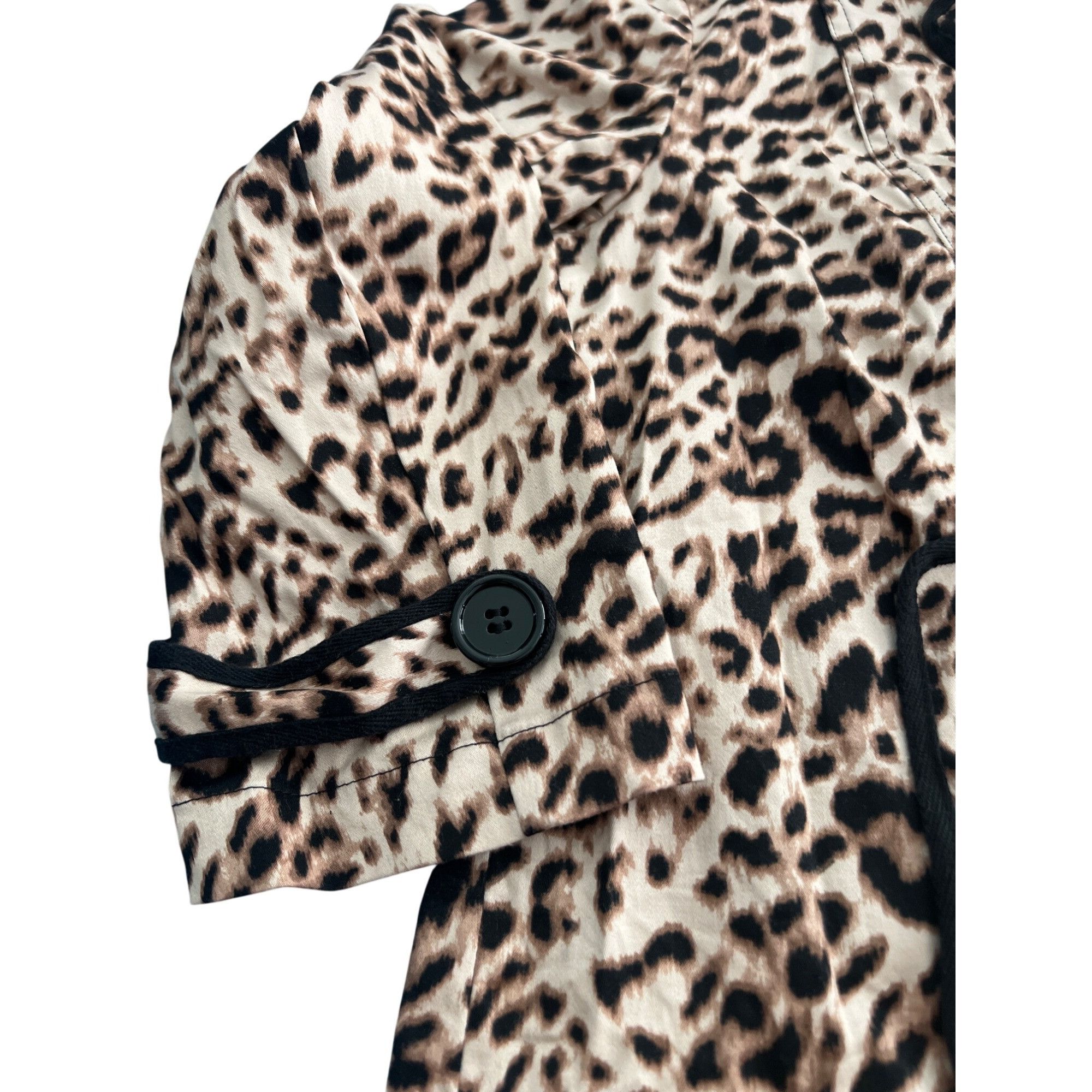 Chicos Chicos Leopard Print Blazer Jacket Womens Tailored 3/4 Sleev Size M / US 6-8 / IT 42-44 - 3 Thumbnail