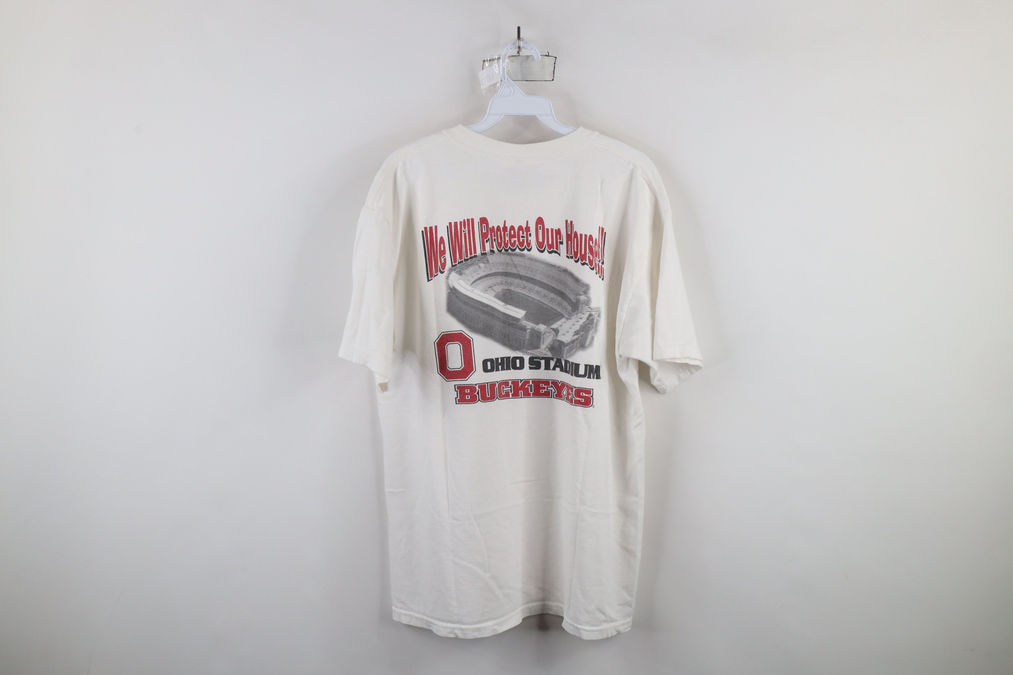 Vintage Vintage 90s Spell Ohio State University Football T-Shirt USA Size US L / EU 52-54 / 3 - 12 Thumbnail