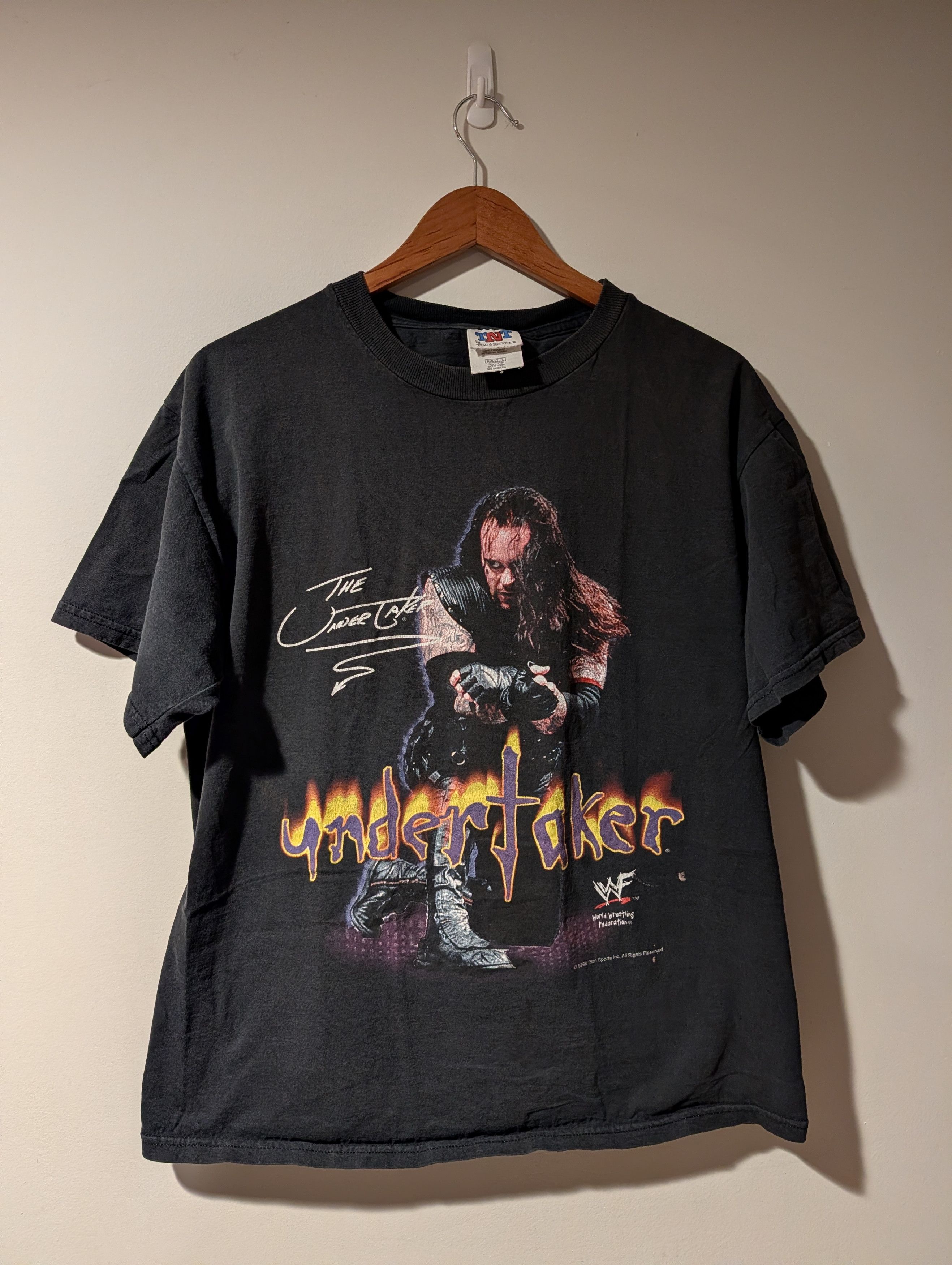 WWF Vtg WWE The Undertaker Wrestling Graphic T-Shirt 1998 Size US L / EU 52-54 / 3 - 1 Thumbnail