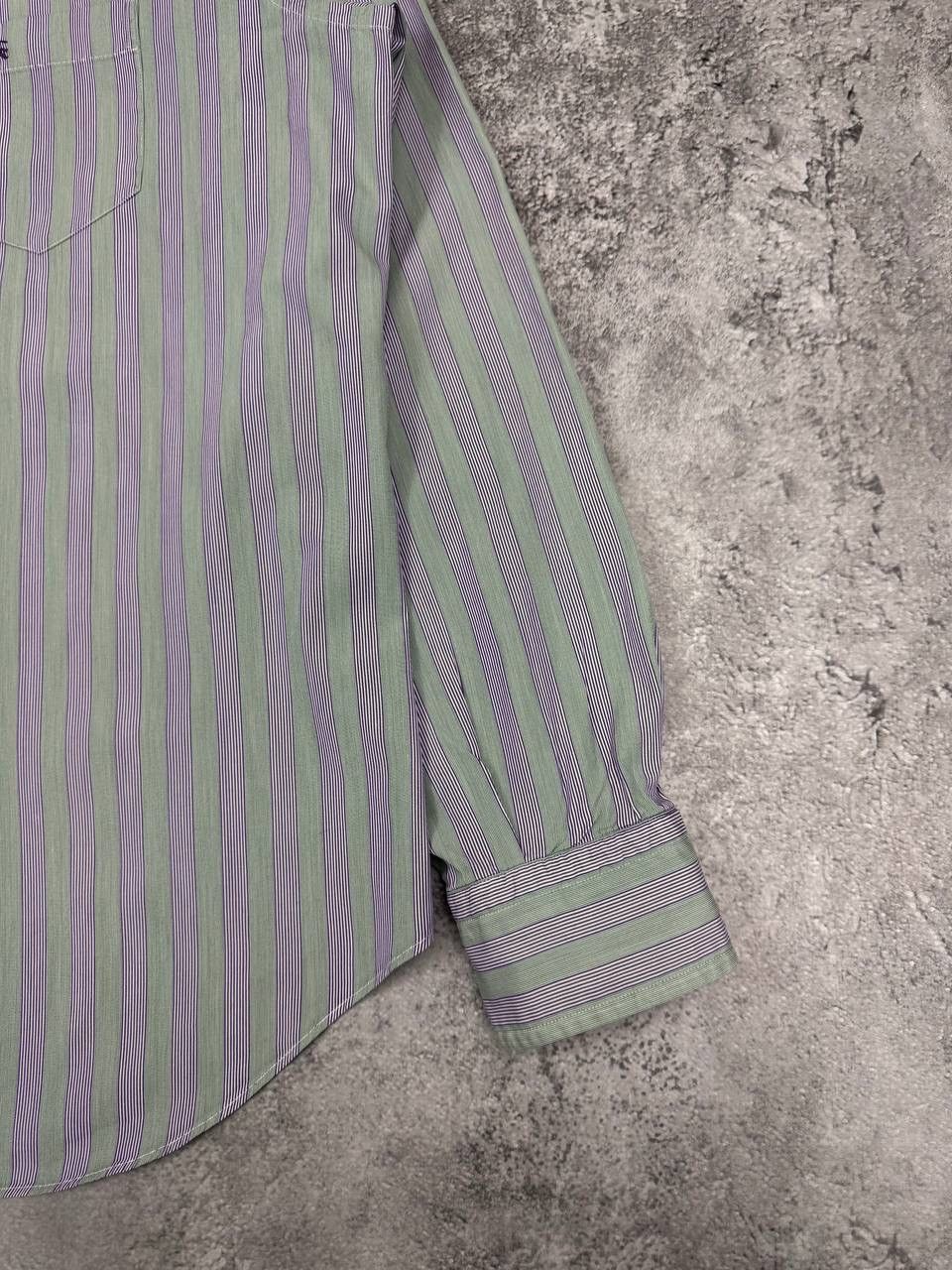 Burberry Burberry London Striped Shirt Green Purple Size S Size US S / EU 44-46 / 1 - 2 Thumbnail
