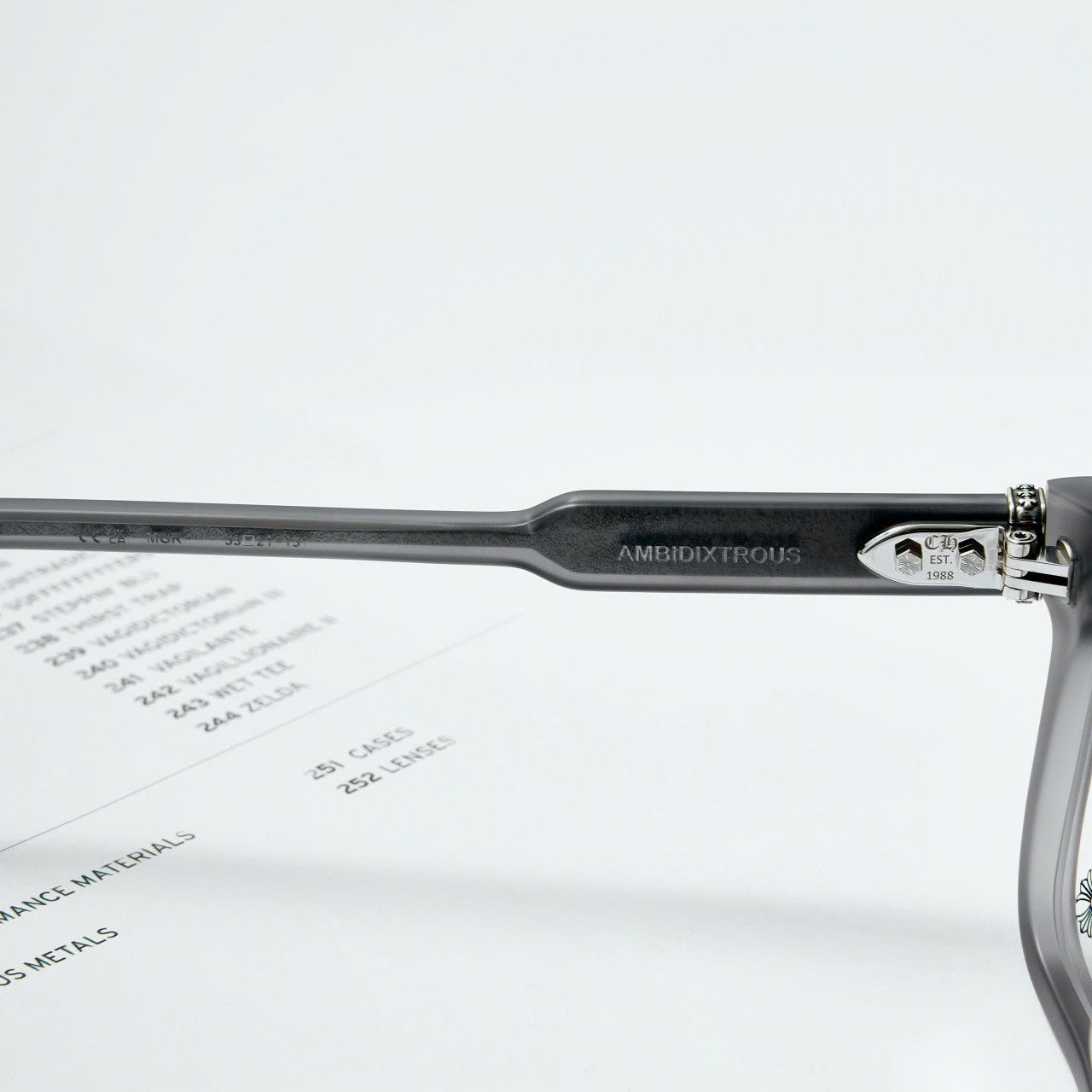 Chrome Hearts CHROME HEARTS AMBIDIXTROUS MATTE GRAPHITE GLASSES Size ONE SIZE - 5 Thumbnail