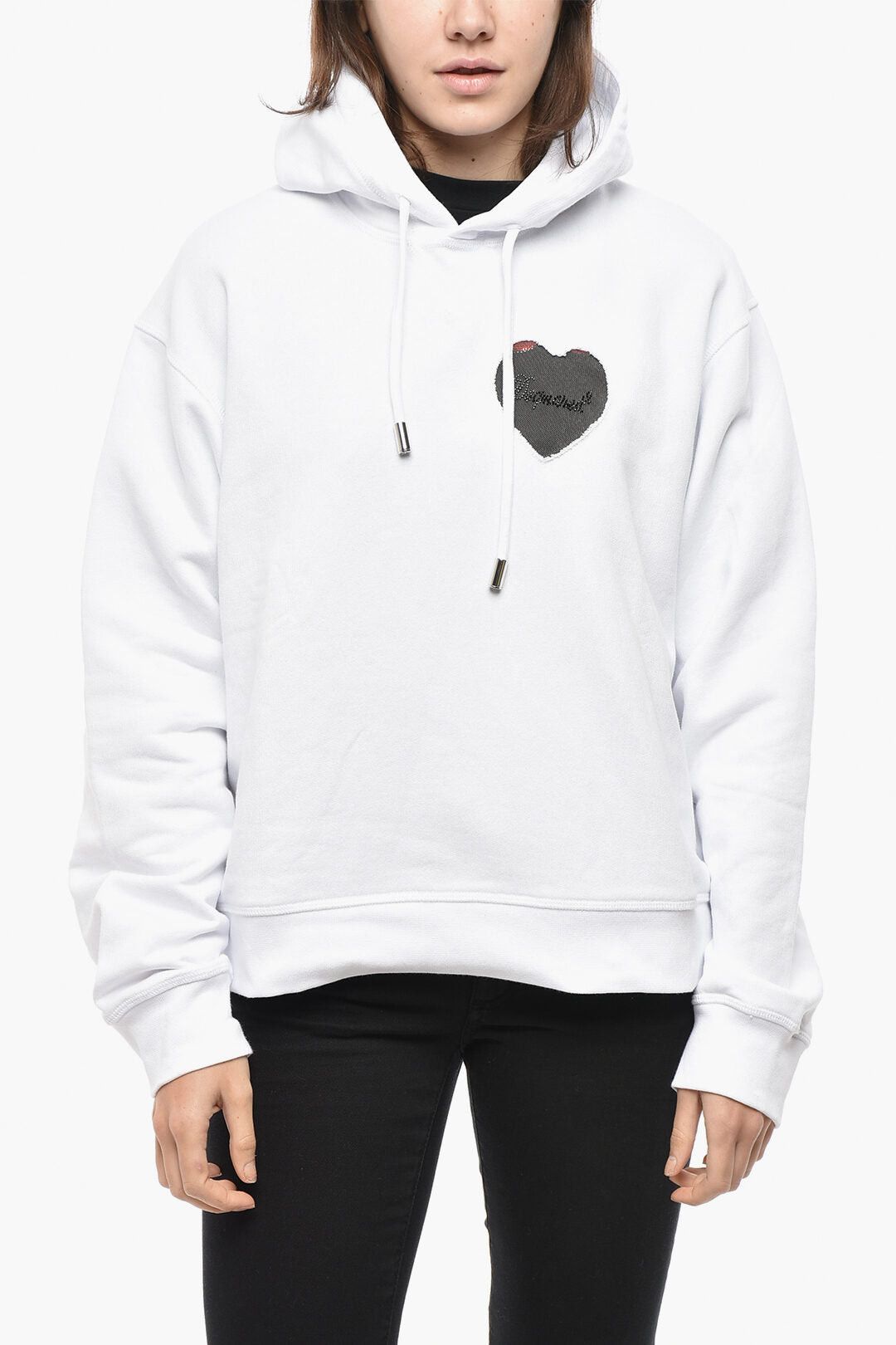 Garment-Dyed Cotton Hoodie with Mesh Detail