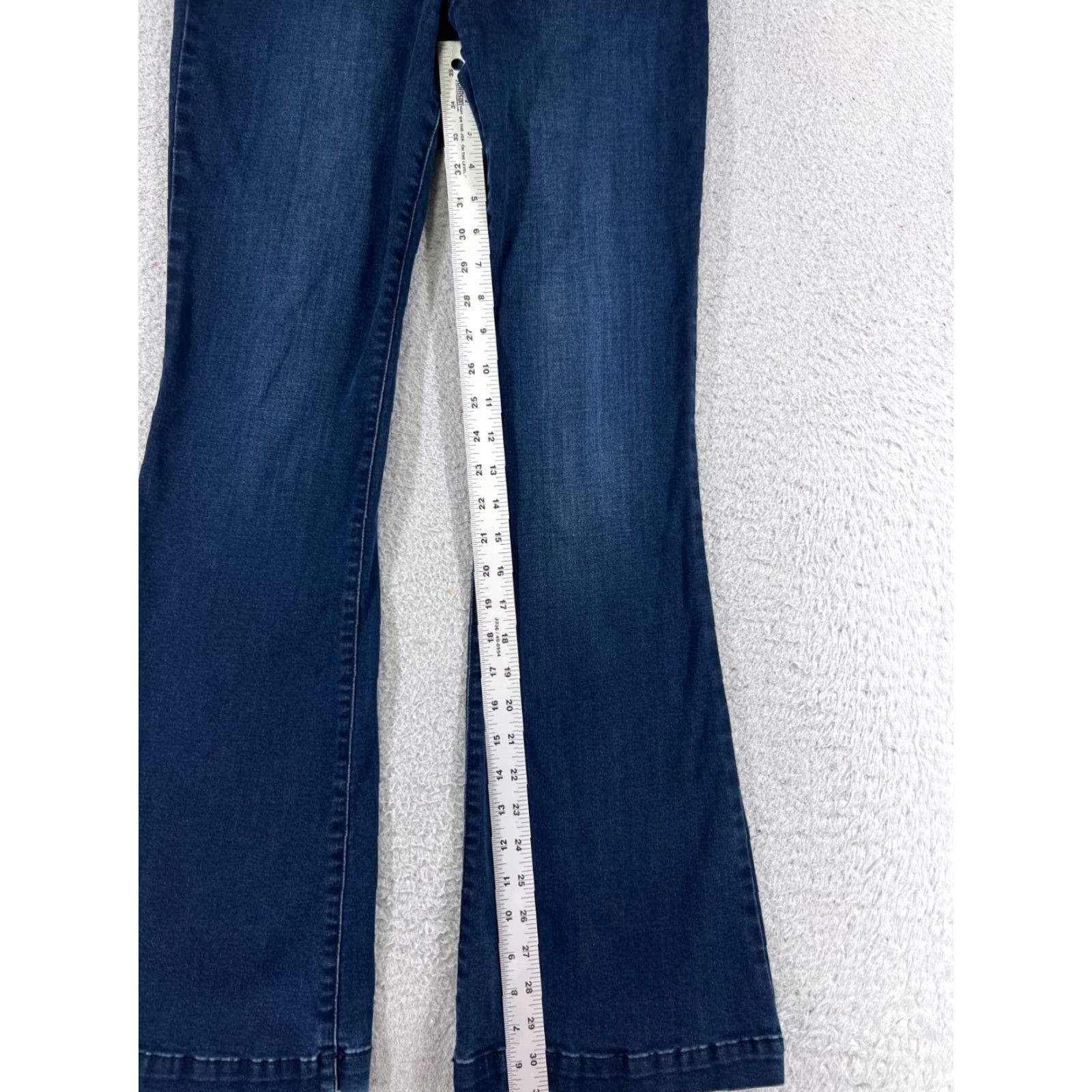 Vintage Peace Love World Jeans Womens 7 Blue Denim Flare Pullon Lace Up Cotton Jeans Size 28" / US 6 / IT 42 - 5 Thumbnail