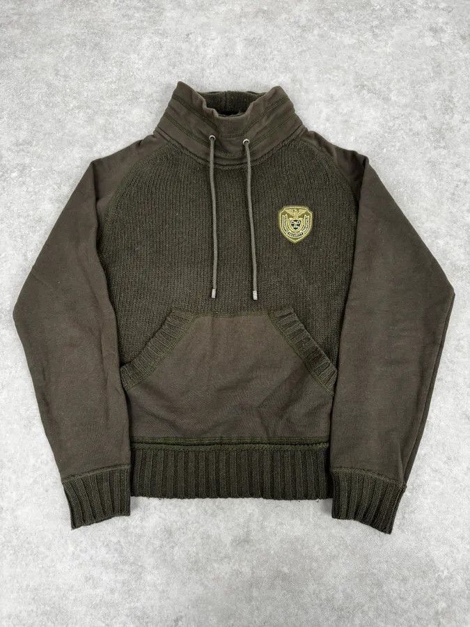 Dolce & Gabbana AW2003 Dolce & Gabbana Hybrid Khaki Green Wool Sweater Size US M / EU 48-50 / 2 - 1 Thumbnail