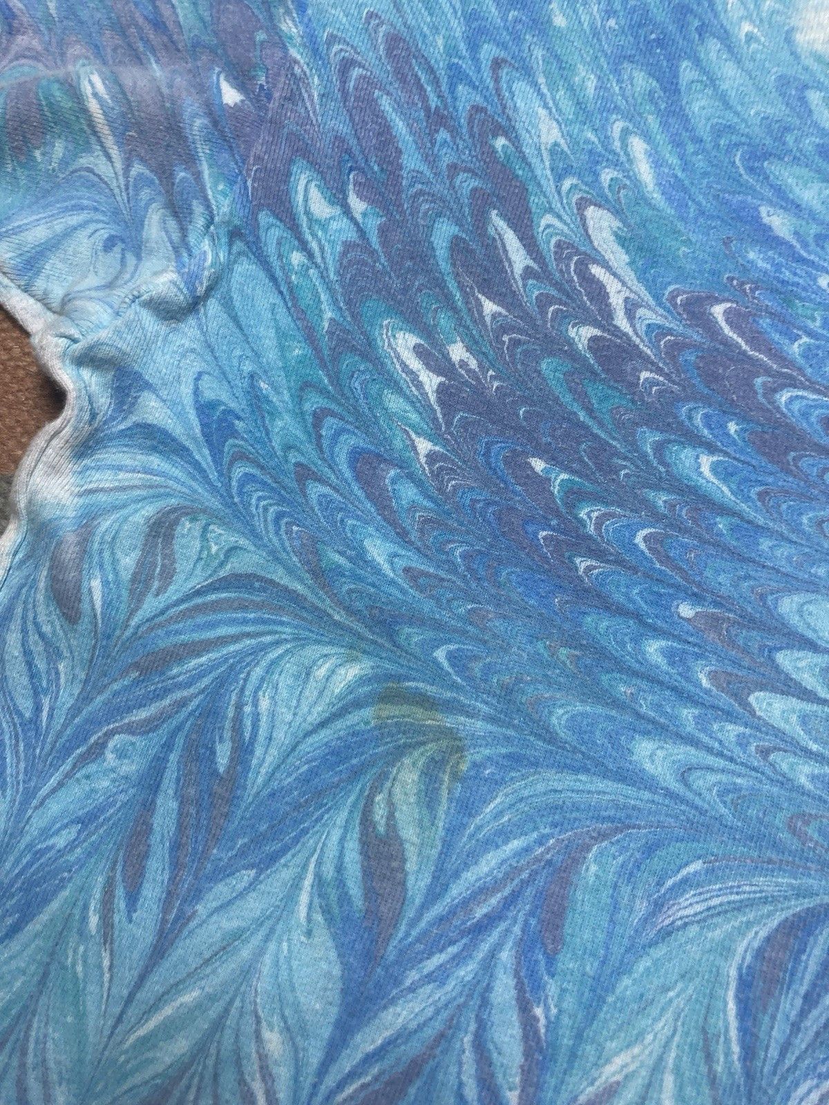Vintage 90s t shirt peacock marble swirl print psychedelic medium Size US M / EU 48-50 / 2 - 4 Thumbnail