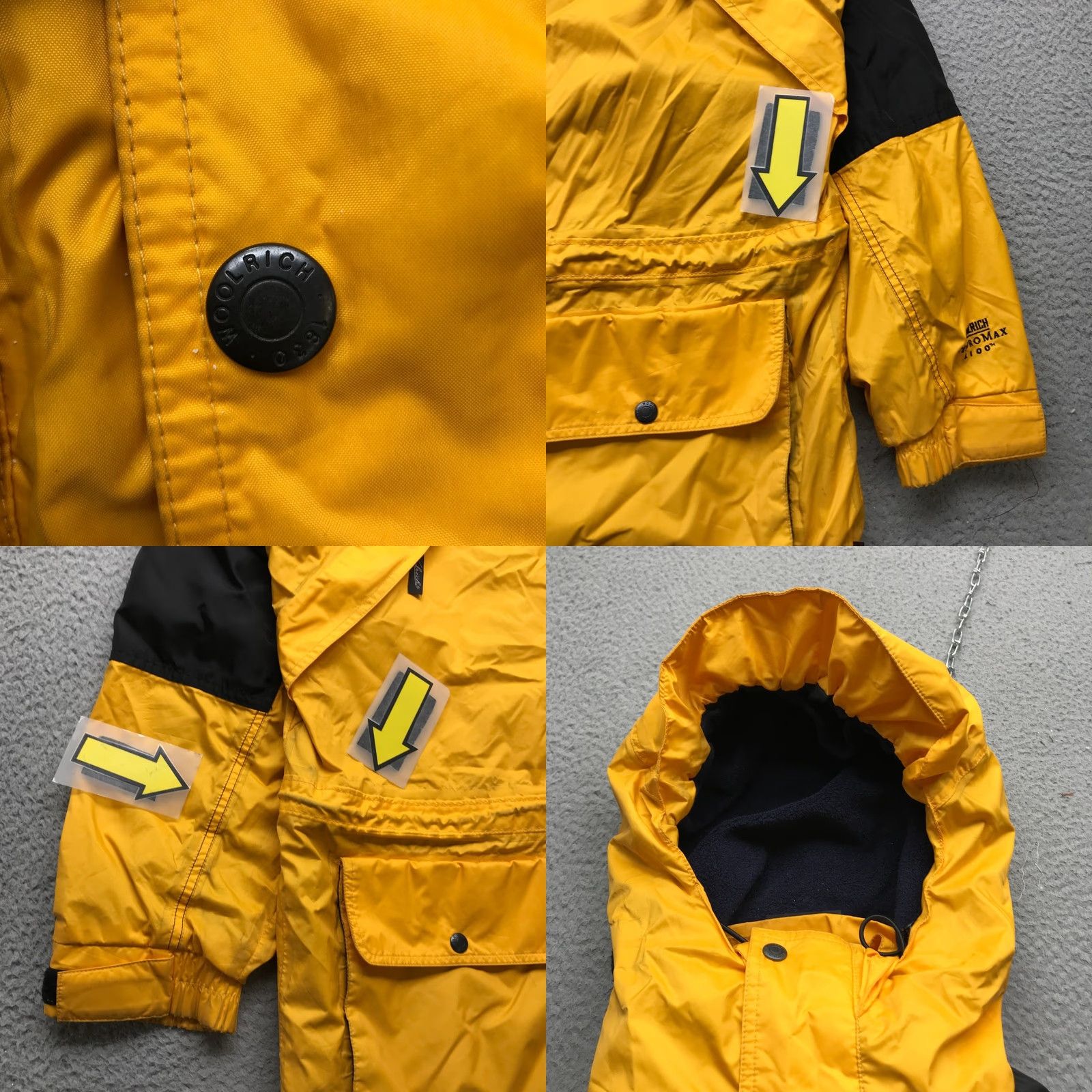 Vintage Woolrich HydroMax 2100 Parka Rain Jacket Hooded Mens Large L Yellow Zip Pockets Size US L / EU 52-54 / 3 - 9 Thumbnail