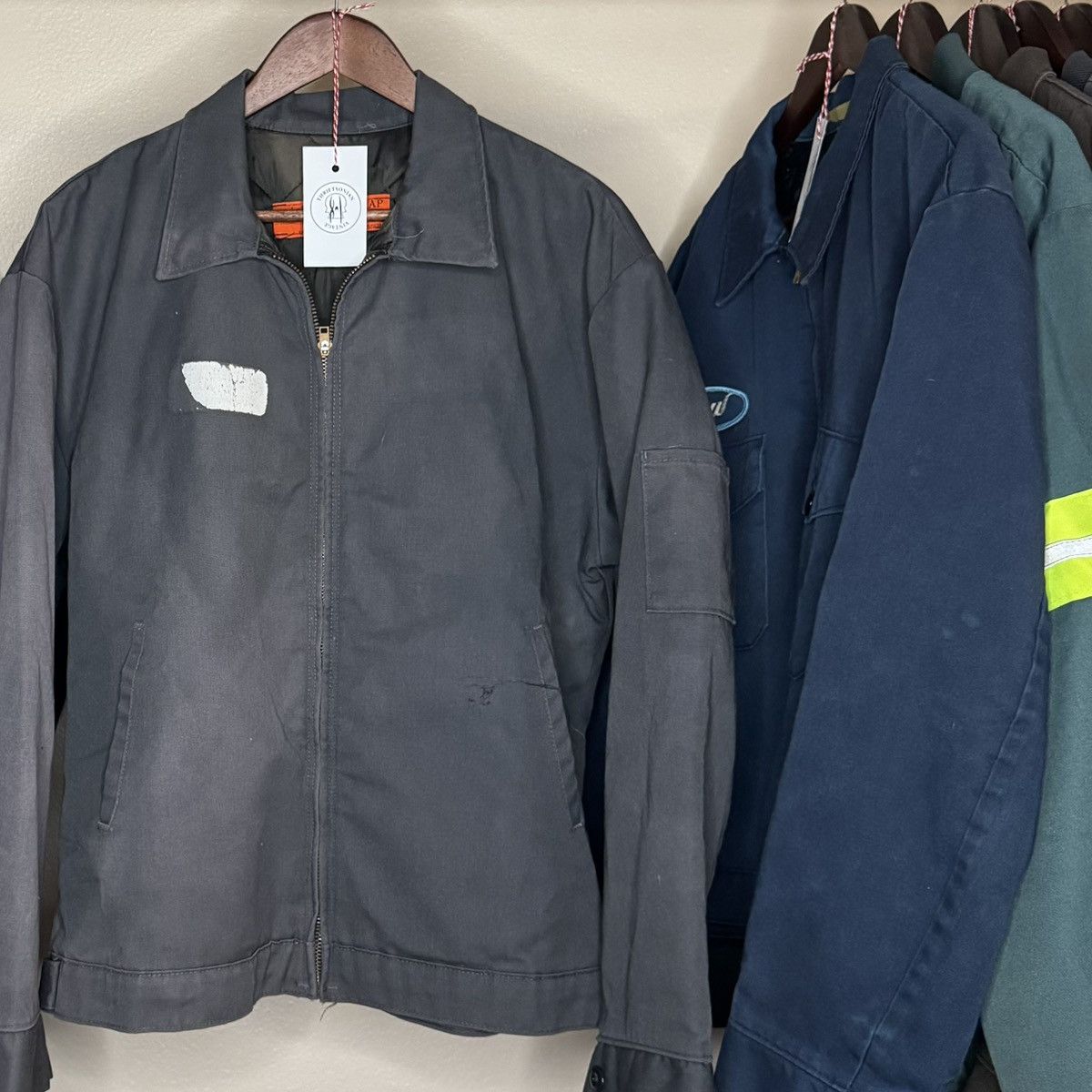 Red Kap thrashed faded distressed 80s red kap mechanic work jacket Size US L / EU 52-54 / 3 - 1 Thumbnail